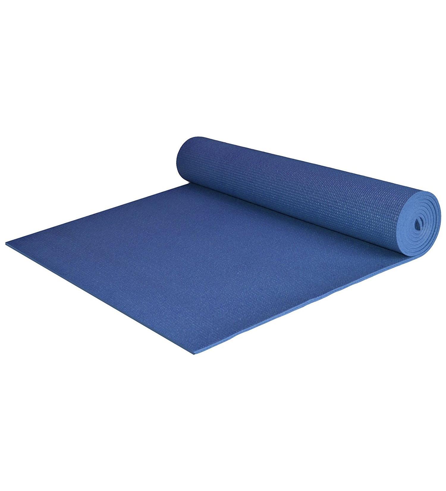 Extra Wide and Extra Long 1/4'' Deluxe Yoga Mat in Blue - YogaAccessories - Buy Online on GoSupps.com