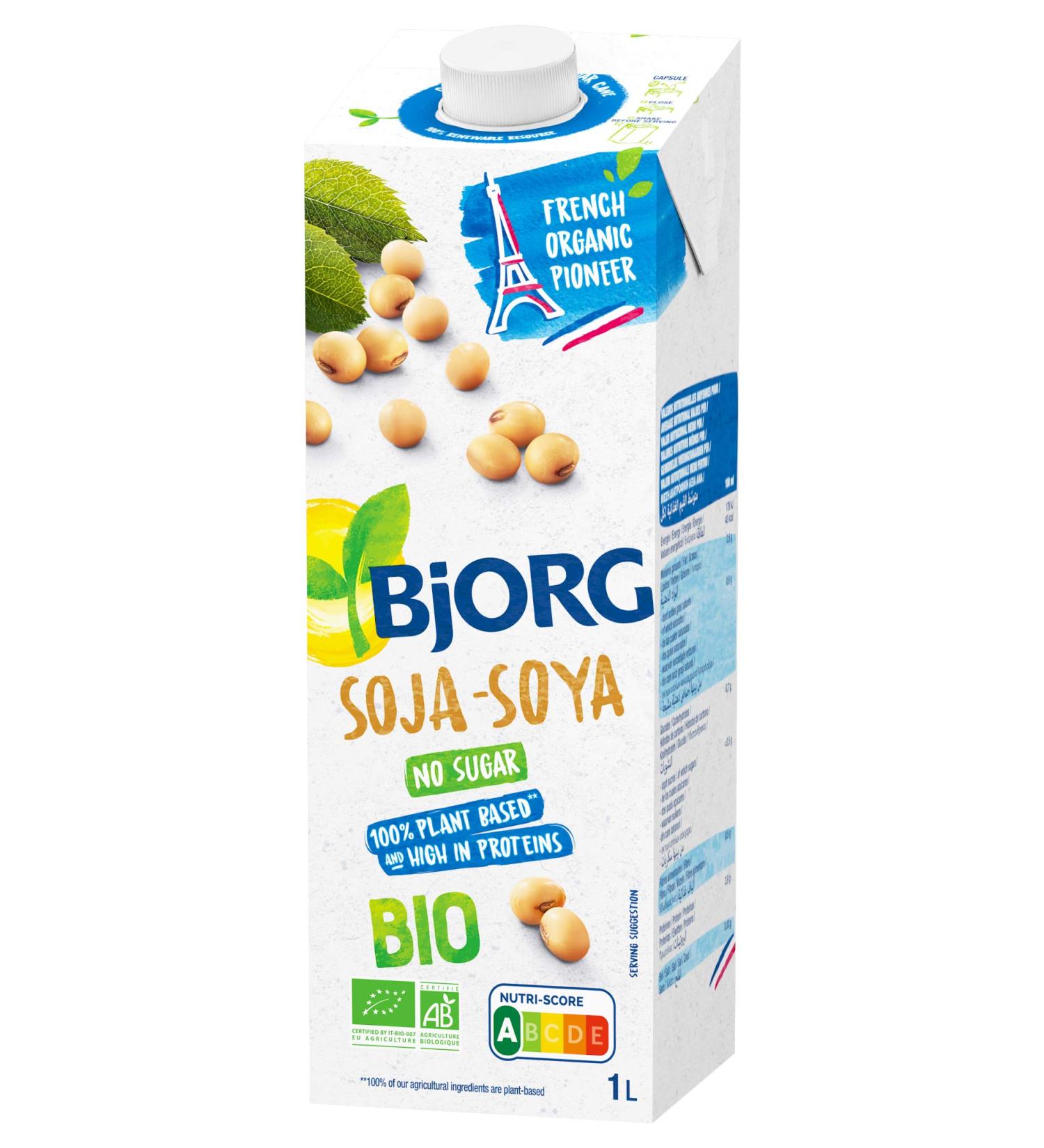 Bjorg Organic Natural Soy Drink 1 L - Buy Online on GoSupps.com