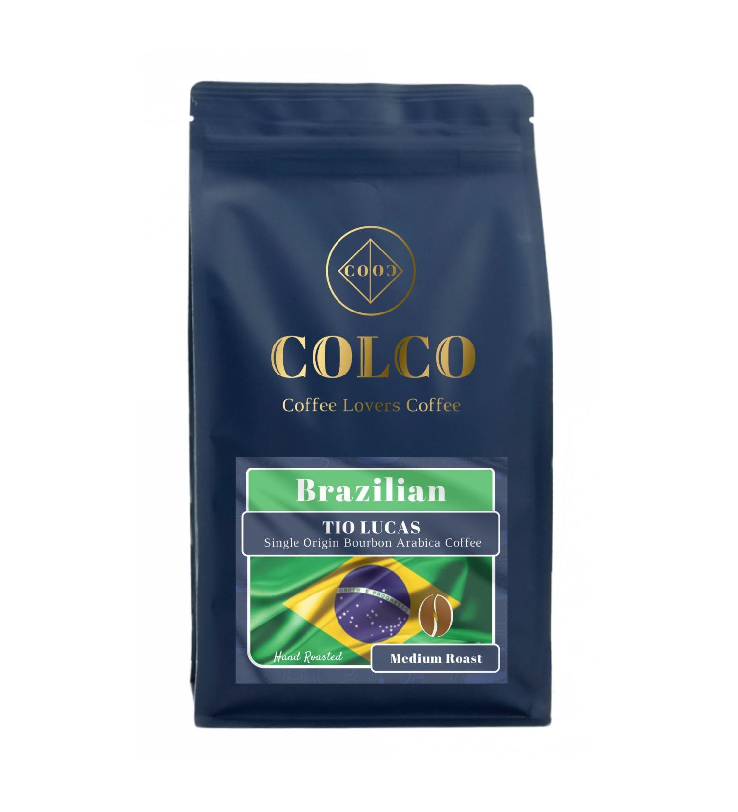 BRAZILIAN Single Origin Coffee | Tio Lucas | Arabica Bourbon | Medium Roast | Roasted Coffee Beans (1kg Resealable Bag) - Buy Online on GoSupps.com