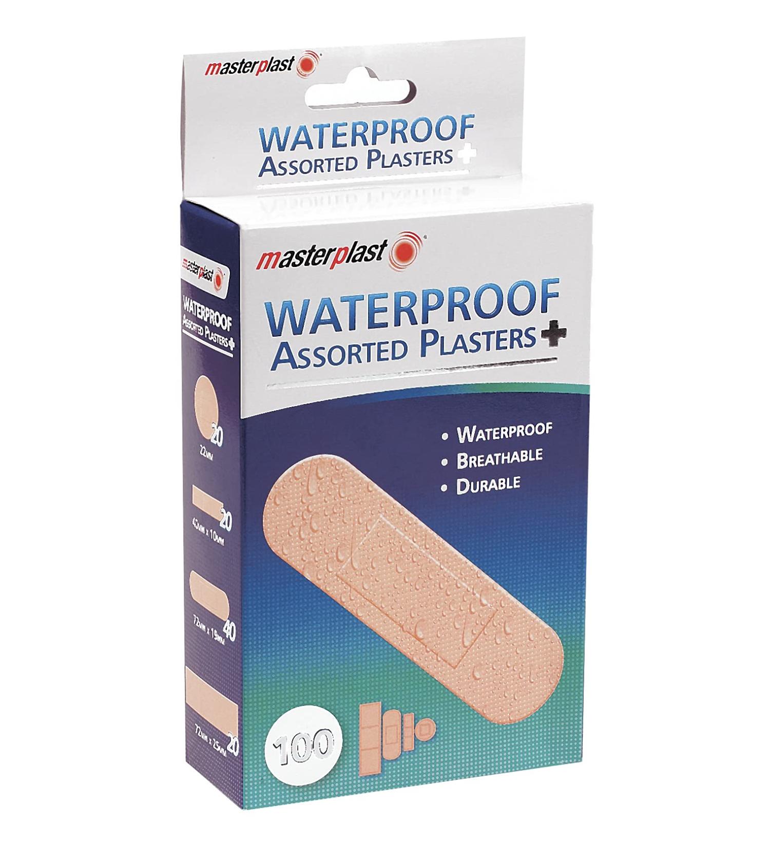 100 Waterproof Mixed Plasters Washable First Aid Dressings