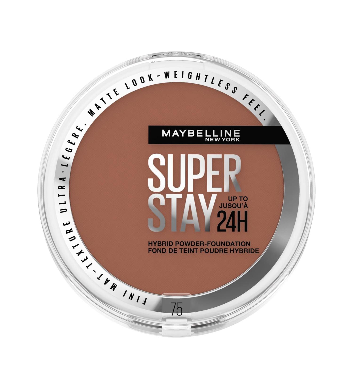Maybelline SuperStay 24H Hybrid Powder Foundation 75 - Long-lasting, Water & Sweat Resistant, Medium to Full Coverage - Buy Online on GoSupps.com