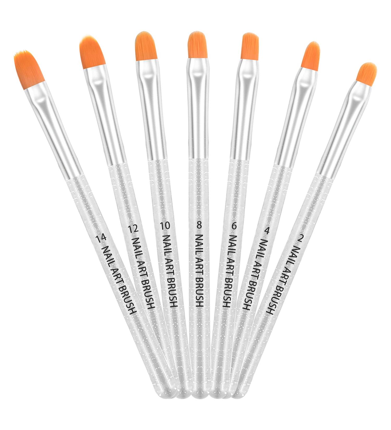 AvoDovA 7PCS Nail Art Brush Set for DIY Nails Design - Home Salon Nail Tips Acrylic UV Gel Painting Pen - Buy Online on GoSupps.com