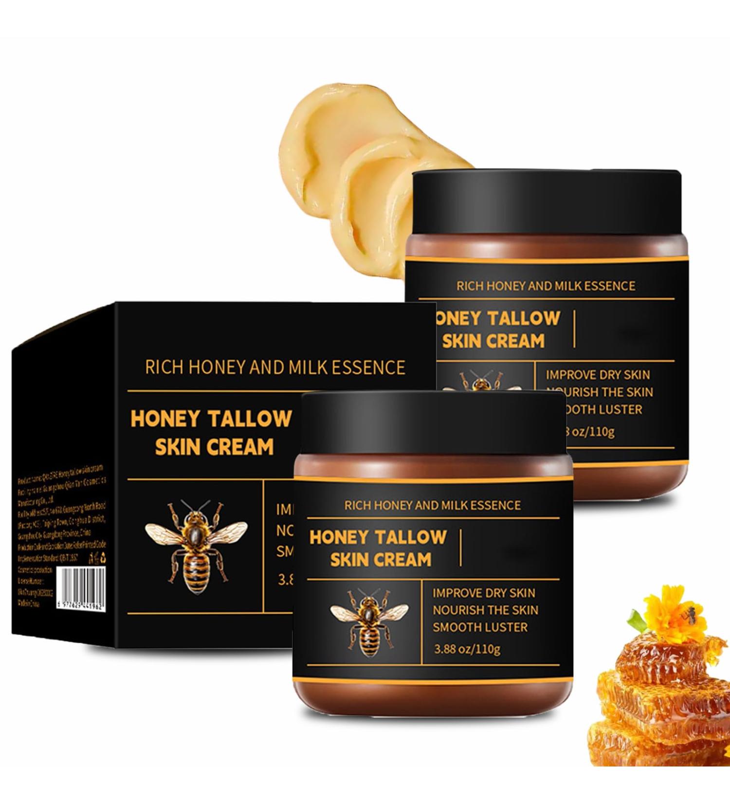 Beef Tallow for Skin 120g Suif de B uf pour les Soins de la Peau Tallow Cream Baume au Suif et au Miel Naturel et Biologique pour le Visage et le Corps Cr me pour le Visage au Suif Hydratation (2) - Buy Online on GoSupps.com