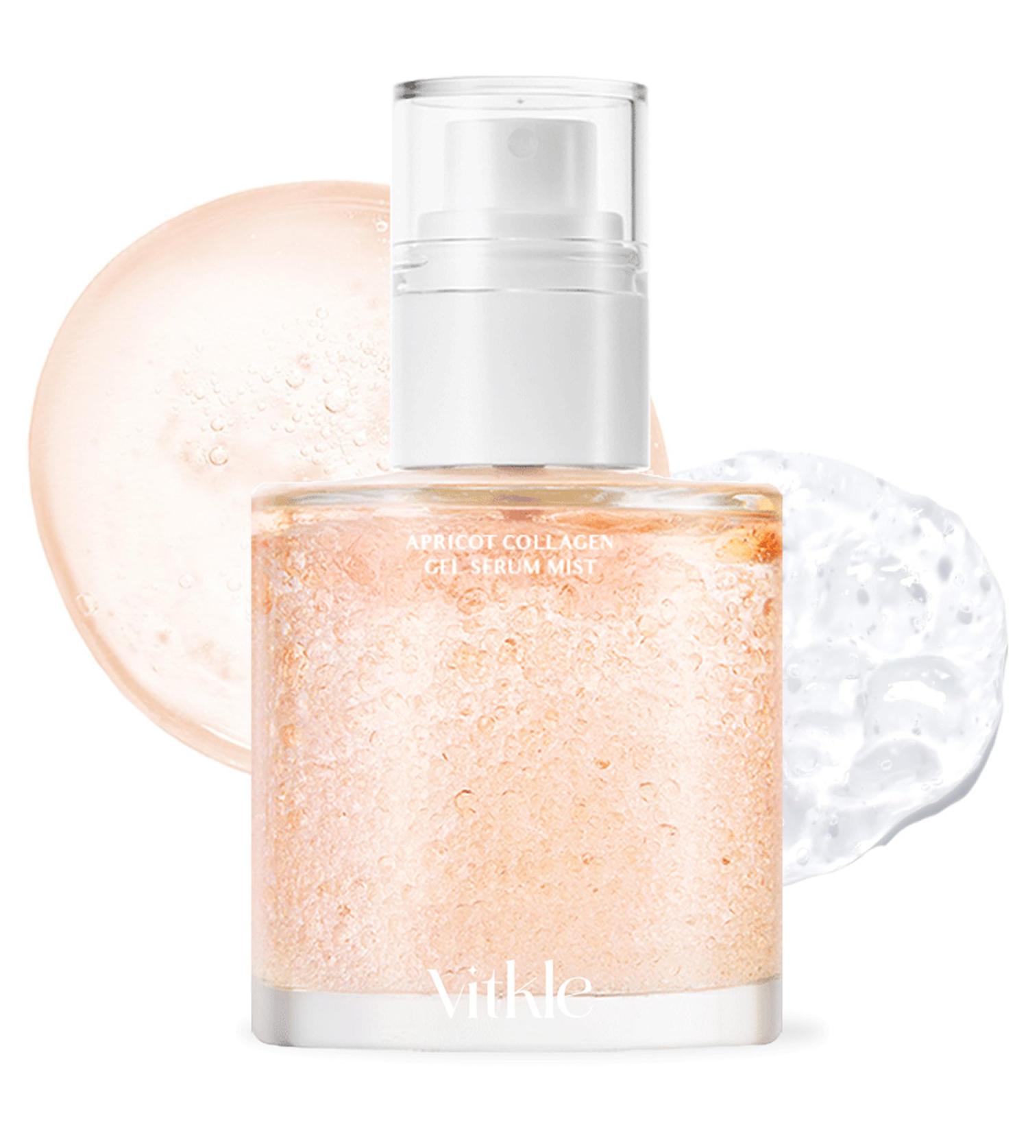 Apricot Collagen Gel Serum Mist - Korean Face Moisturizer French Patented with 8-Layer Hyaluronic Acid, Bakuchiol, Adenosine for Hydration Glow Firming Anti-Aging Spray, 3.38 fl.oz. 3.38 Fl Oz(Pack of 1) - Buy Online on GoSupps.com