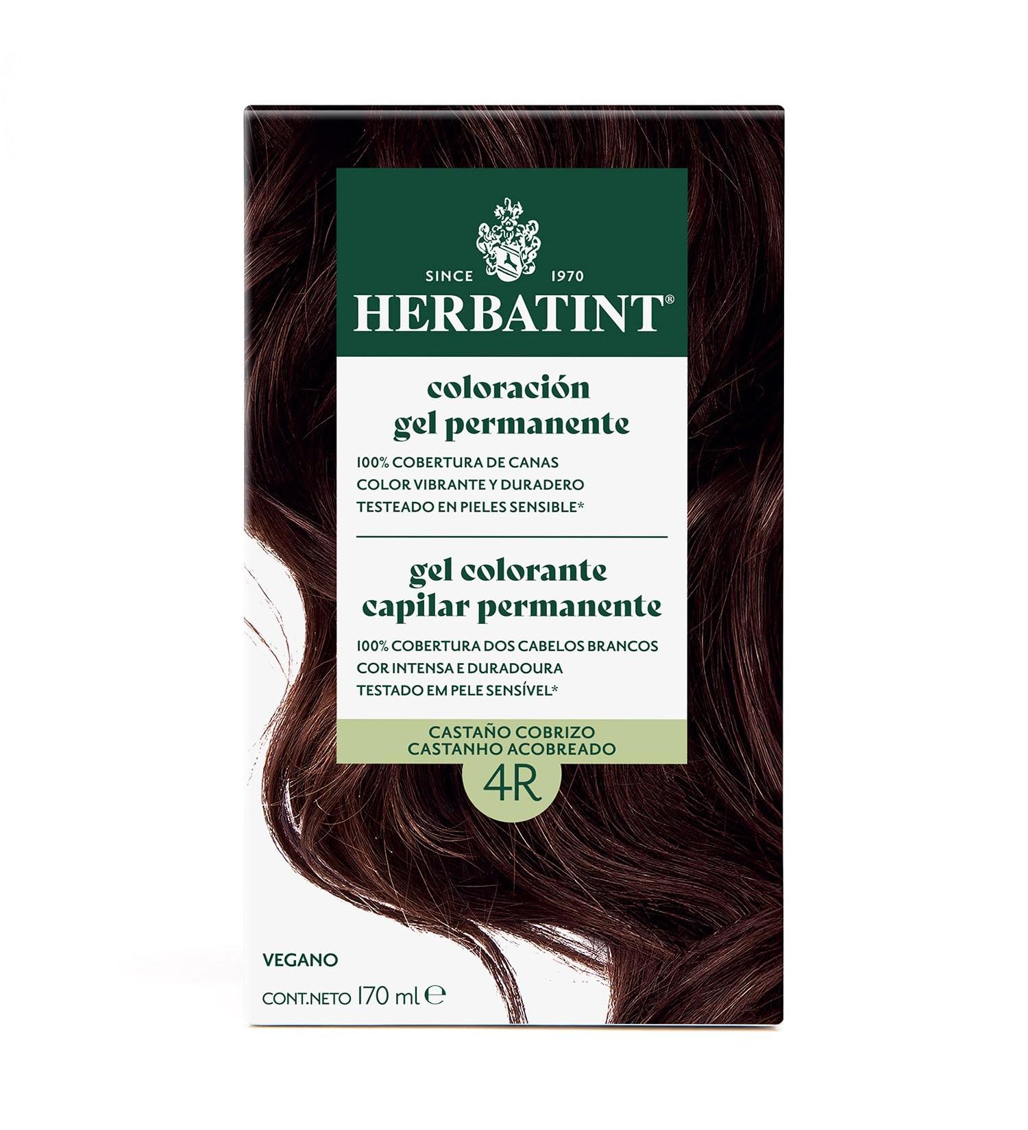 Herbatint Herbatint 4R Permanent Hair Colour Gel for Copper Brown 170ml Ammonia-free optimal grey coverage vegan formula with 8 organic plant extracts