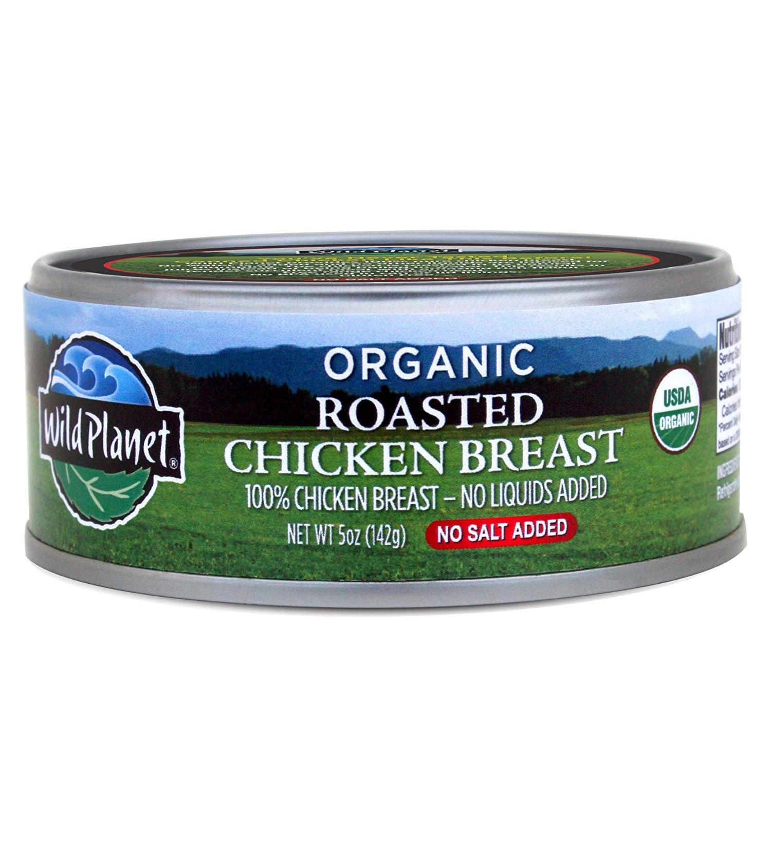 Wild Planet Organic Roasted Chicken Breast - No Salt Added - 5 Oz | Healthy, Delicious Protein - Buy Online on GoSupps.com