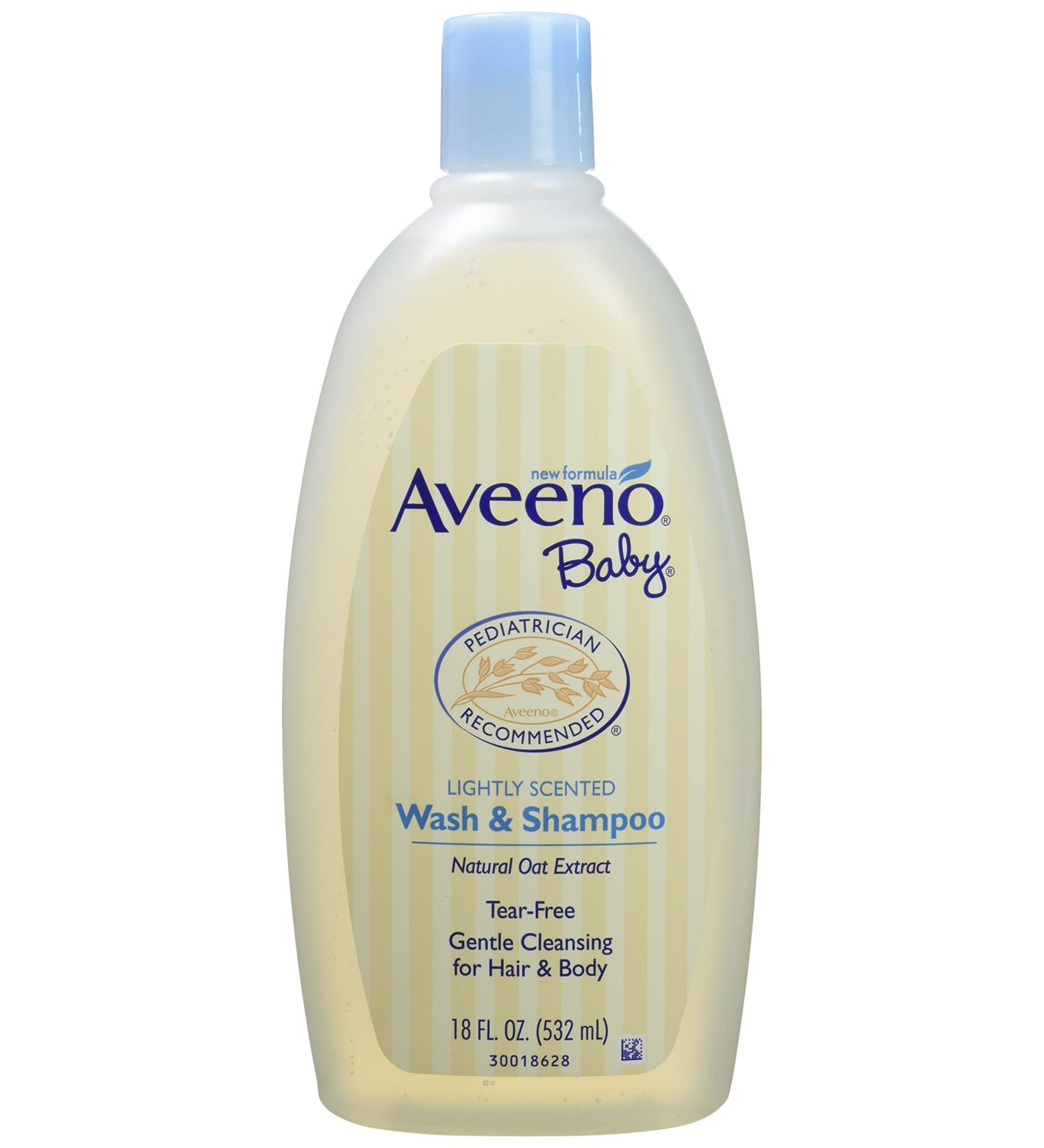Aveeno Baby Wash and Shampoo 18 Fl. Oz - Pack of 2 | Gentle Cleansing for Baby's Skin and Hair - Buy Online on GoSupps.com