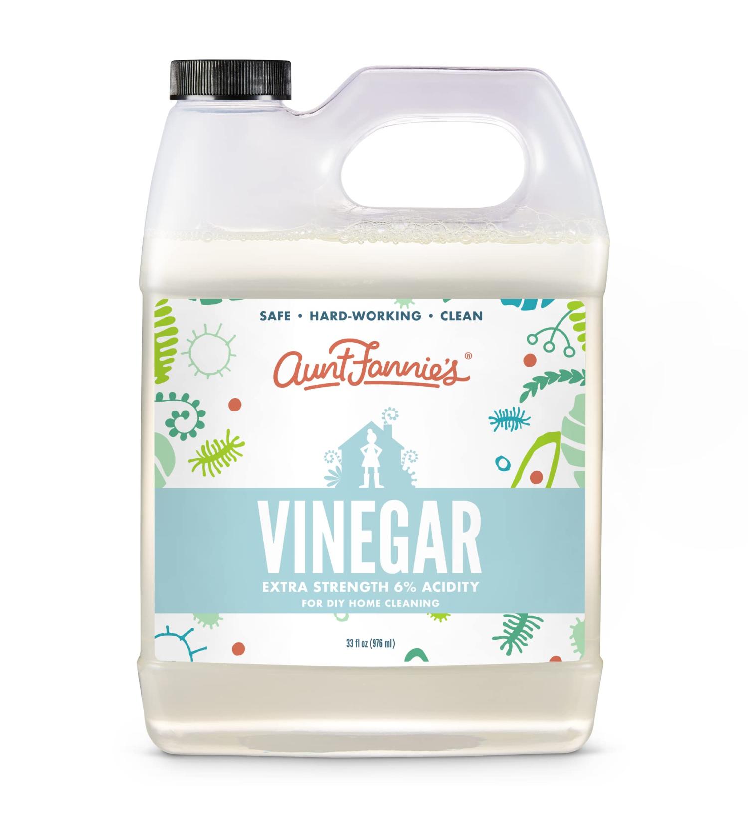 Aunt Fannie's 6% Distilled White Cleaning Vinegar - 33 Fl Oz | Multipurpose Household Cleaner - Buy Online on GoSupps.com