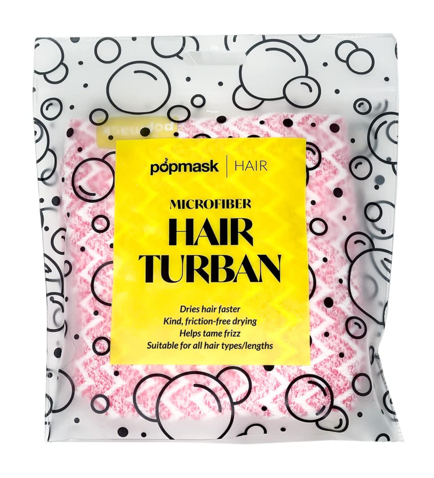 Fast Drying Pink Microfiber Hair Turban for All Hair Types Reduces Frizz Prevents Damage Super Absorbent - Buy Online on GoSupps.com