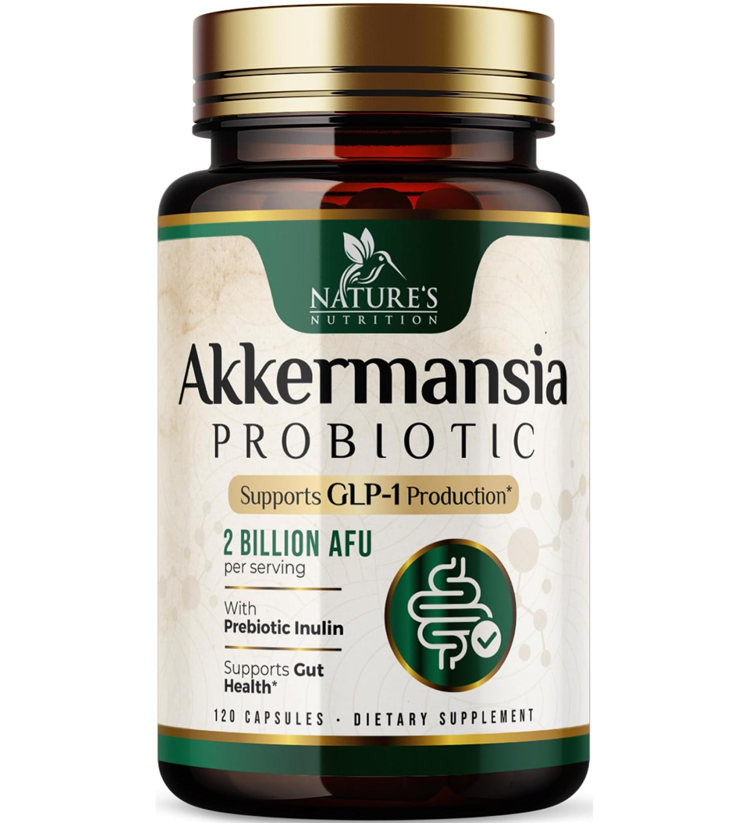 Akkermansia Probiotic 2 Billion AFU - Advanced Probiotics for Women & Men - Best Akkermansia Muciniphila Supplement with Prebiotics - Digestive Health & GLP-1 Support - Bottled in USA - 120 Capsules 120 Count (Pack of 1) - Buy Online on GoSupps.com