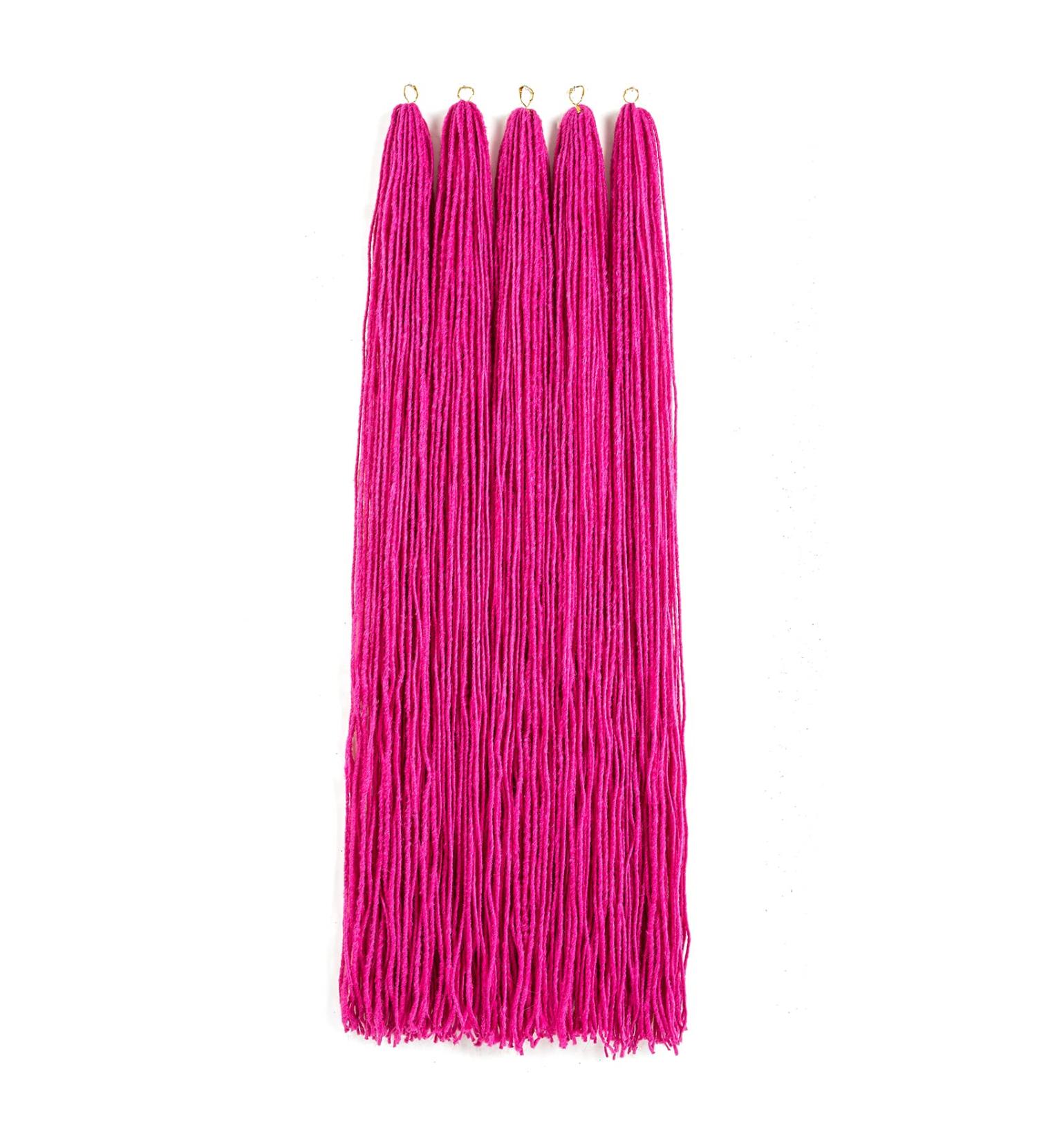 GUOHUI Micro Faux Locs Crochet Hair 36 Inch 5 Packs Dark Pink - DIY Braids Straight Styles (Pack of 5) - Buy Online on GoSupps.com