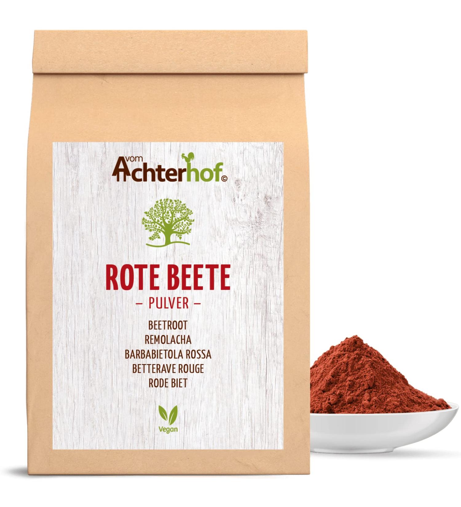 Buy Beetroot Powder 1000g - Raw & Cooked Uses | Color Your Food | Achterhof | International Shipping - Buy Online on GoSupps.com