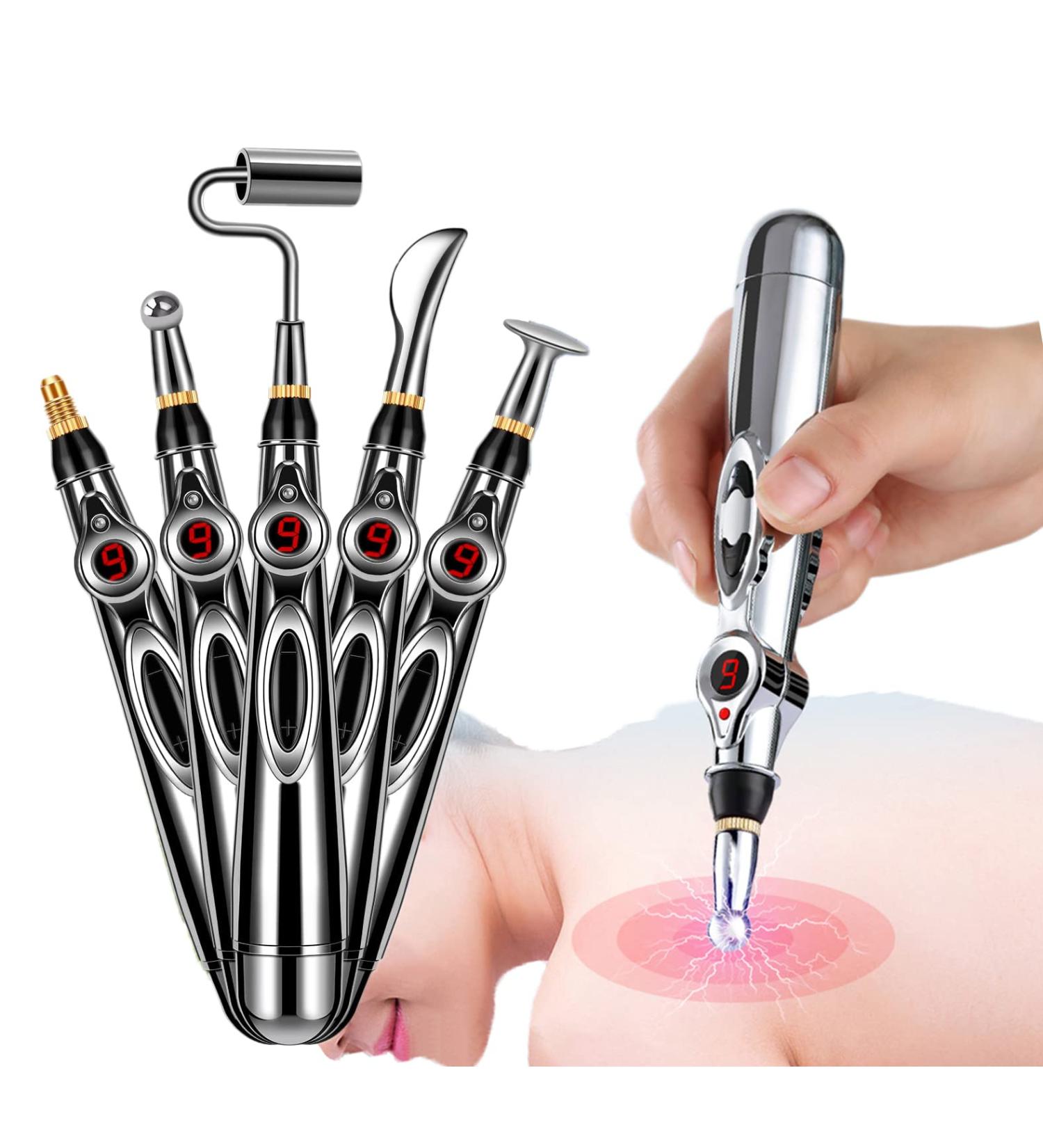 Darkswan 5-in-1 Acupuncture Pen Set | Electronic Acupressure for Pain Relief | Energy Pulse Ultrasound Therapy Device | Battery Operated - Buy Online on GoSupps.com