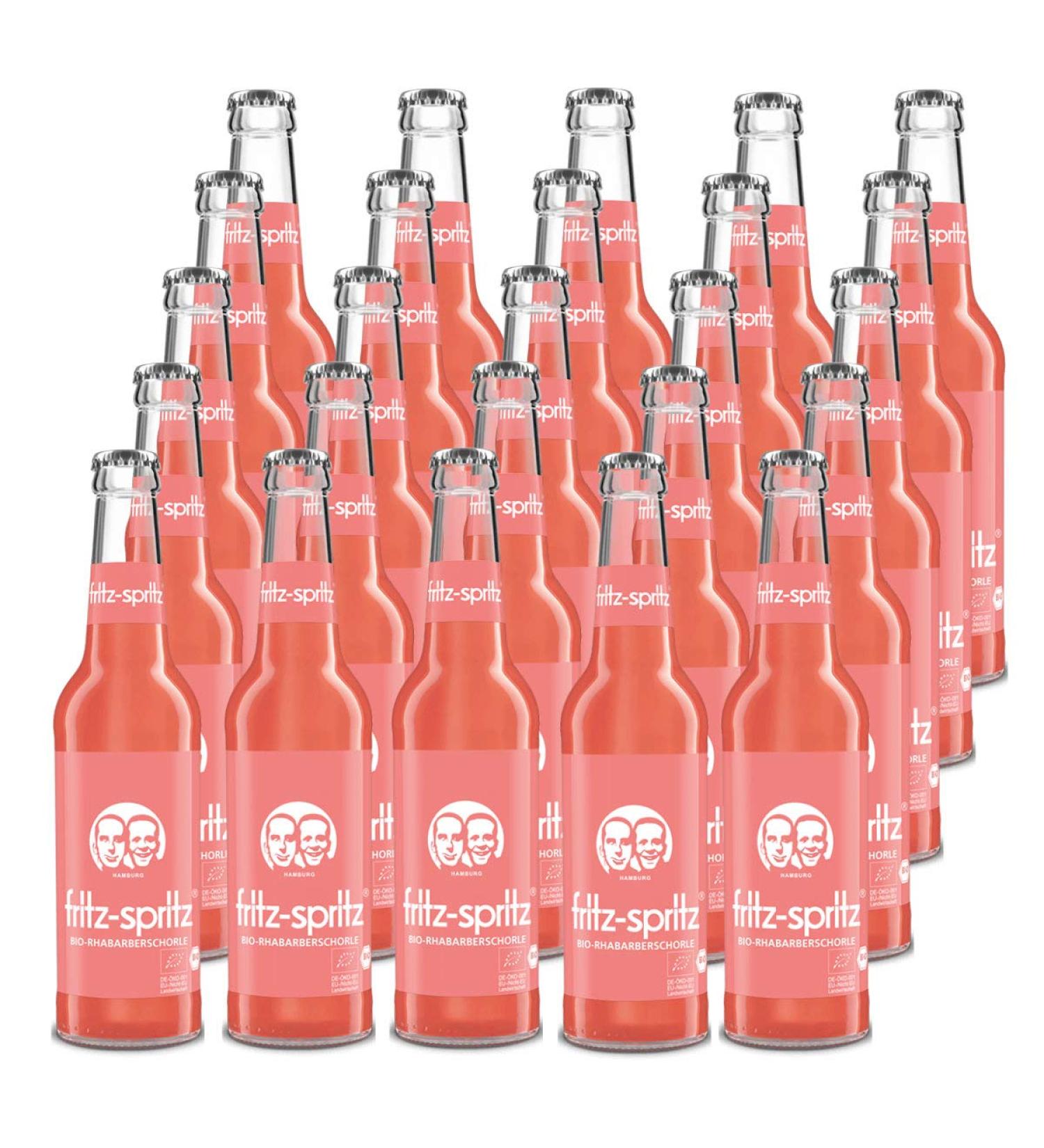 fritz-spritz organic rhubarb spritzer 25 bottles each 0.33l