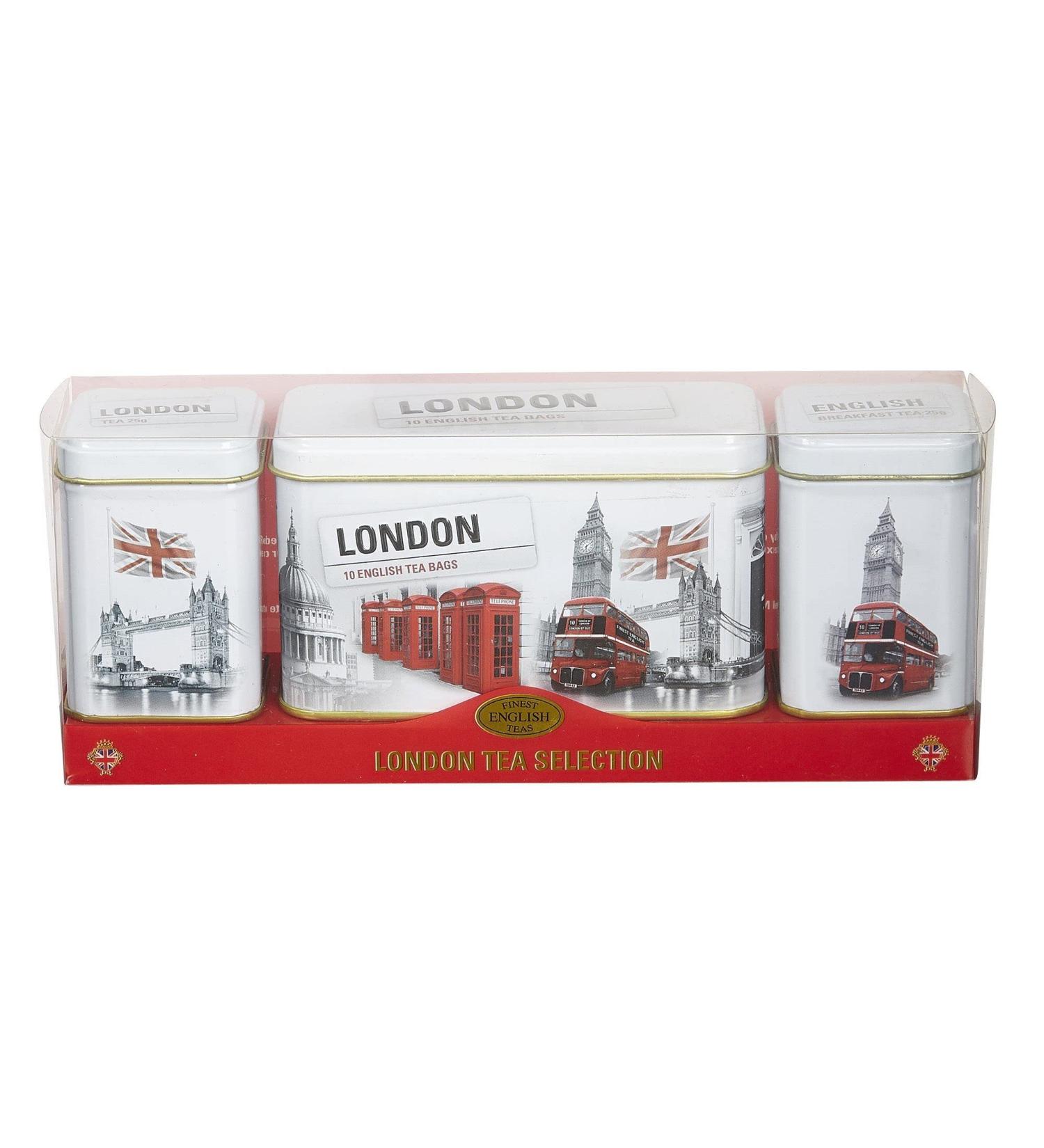 New English Teas London Selection 3 Mini Tin Set - Buy Online on GoSupps.com