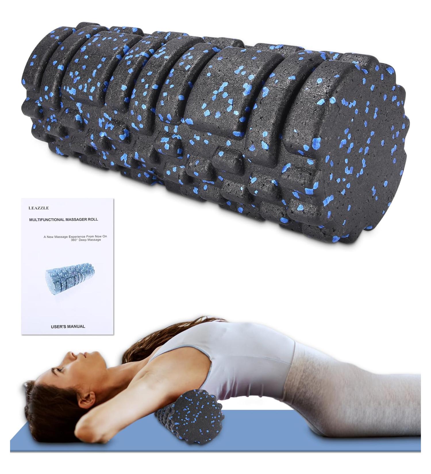 High-Density 3D Texture Fascia Roll for Yoga & Muscle Massage Foam Scooter for Gymnastics Relieve Muscle Tension & Enhance Connective Tissue Health - Buy Online on GoSupps.com