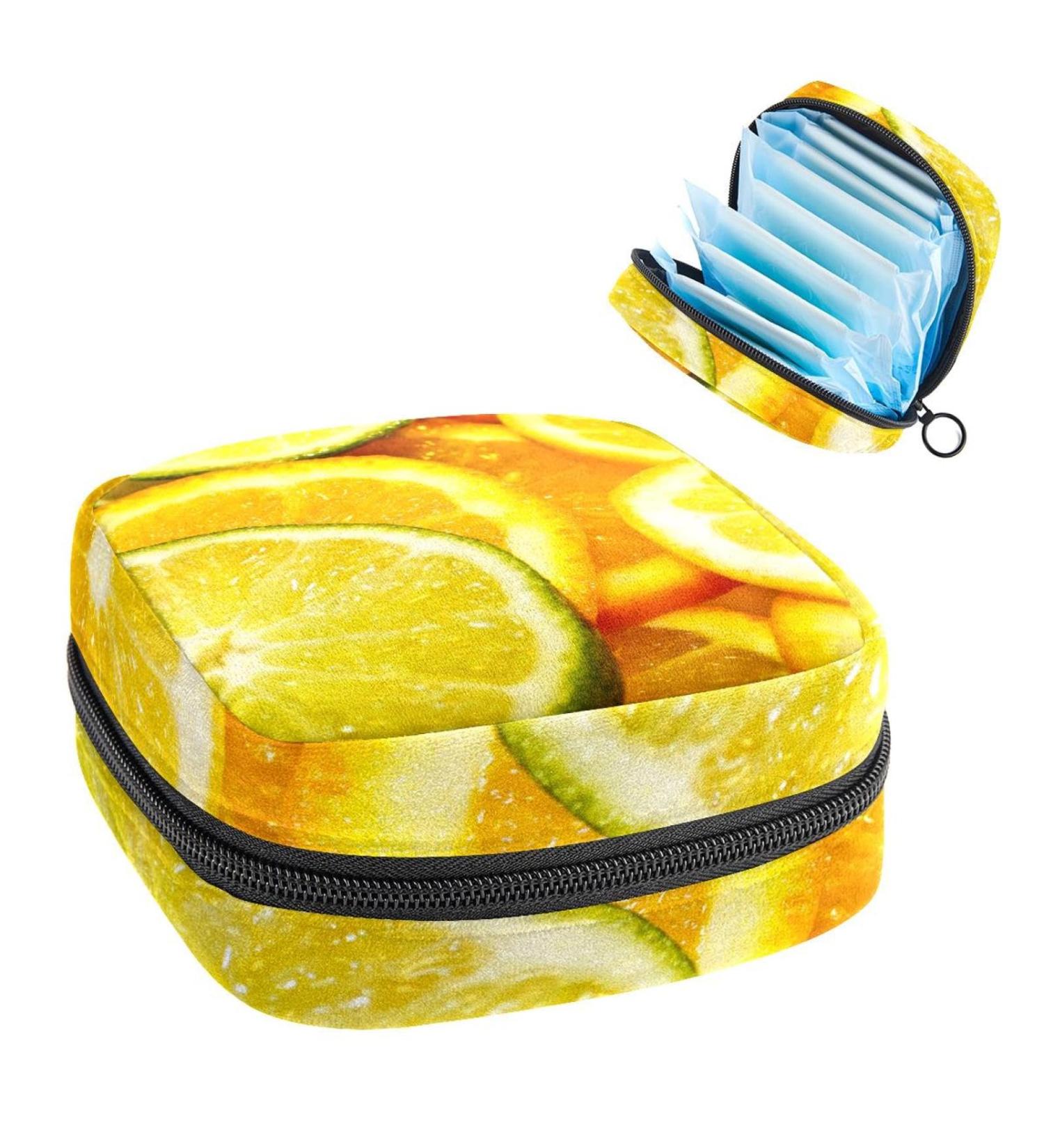 Period Bag Sanitary Napkin Storage Pouch Travel Makeup Bag - Fruit Pattern Color3057 - Buy Online on GoSupps.com