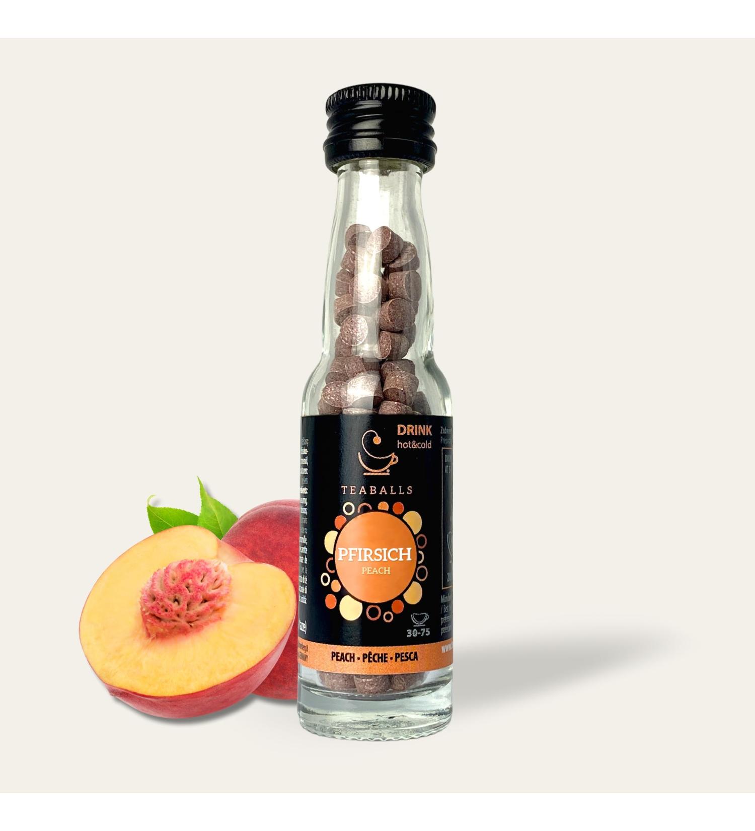 Peach Teaballs - 150 Count Black Selection | Brew 30-75 Cups | International Shipping Available - Buy Online on GoSupps.com