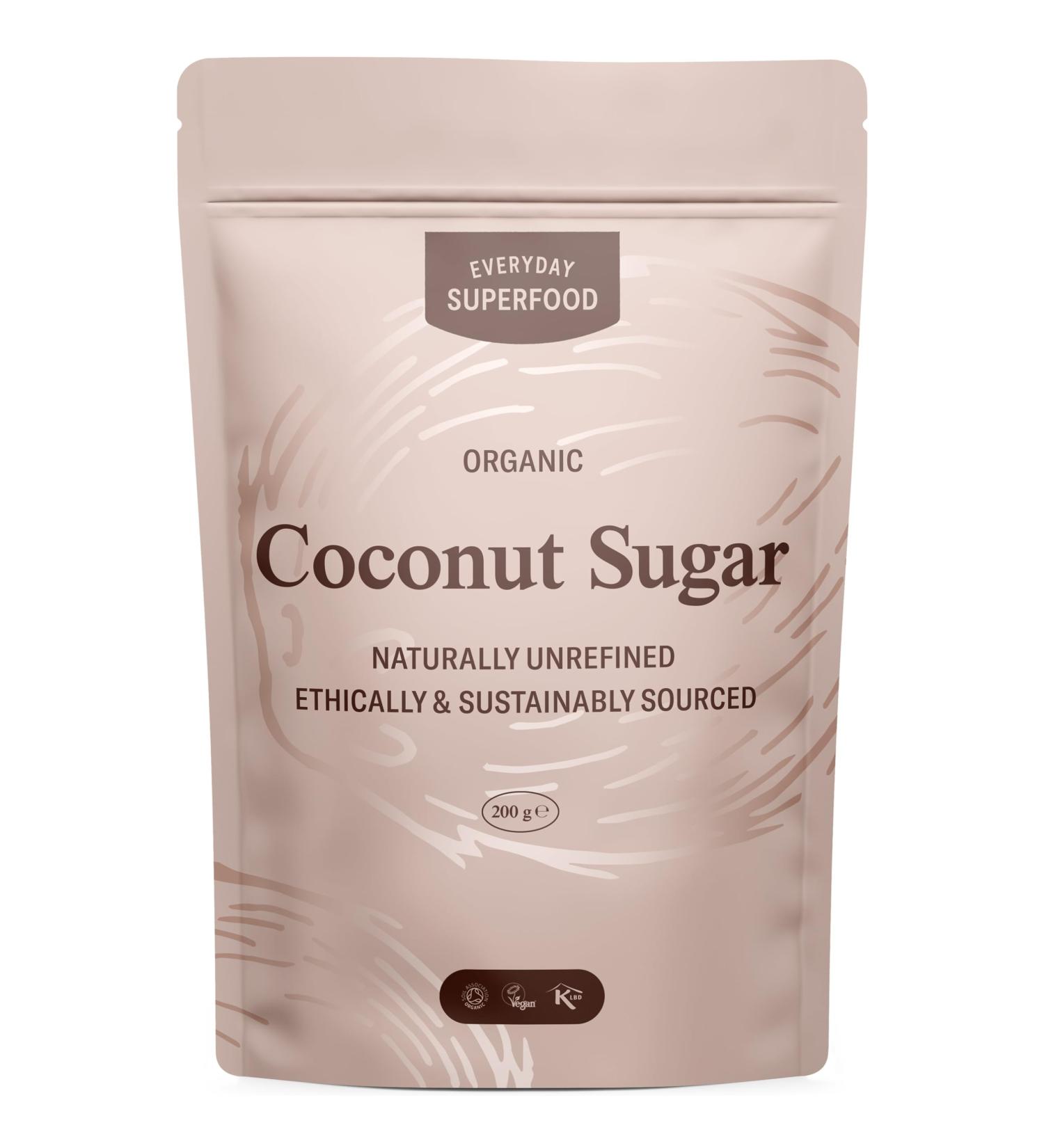 Premium Organic Coconut Sugar 200g | Ethically Sourced, Vegan & Kosher | Coconut Palm Sugar Blossom - Buy Online on GoSupps.com