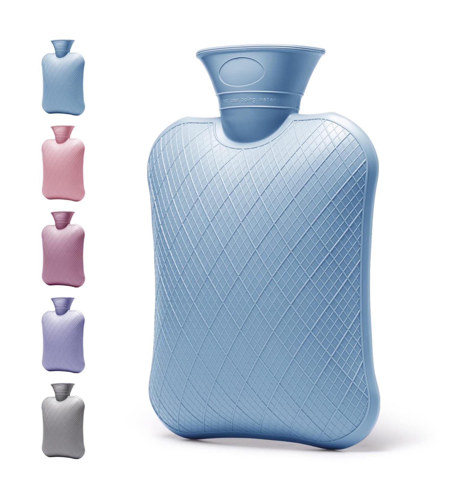 ANMIA Classic Premium Hot Water Bottle 1.8L for Hot/Cold Therapy Pain Relief - Blue - Buy Online on GoSupps.com