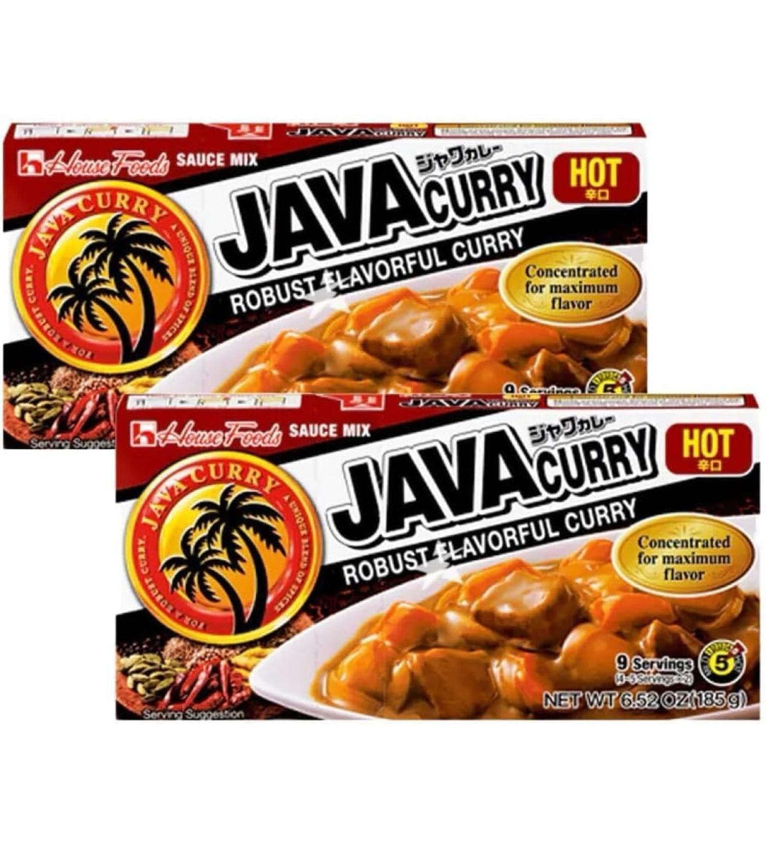 House Foods Java Curry Mix Block Hot (9 Serves) 185g - Hot Flavour (Pack of 2) - Buy Online on GoSupps.com