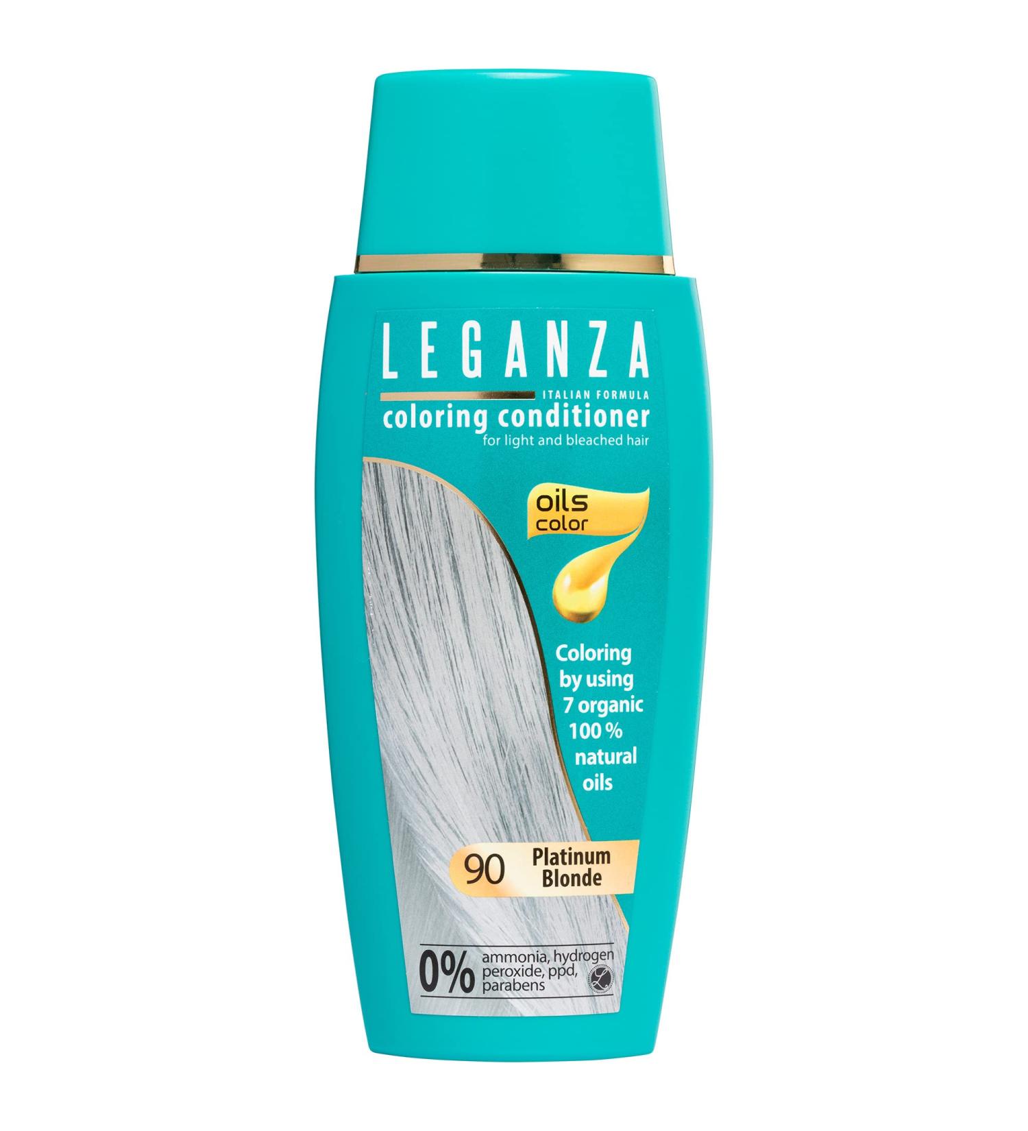 Leganza Platinum Blonde Hair Coloring Conditioner 150ml - Ammonia, PPD, and Paraben Free | Enriched with 7 Natural Oils - Buy Online on GoSupps.com