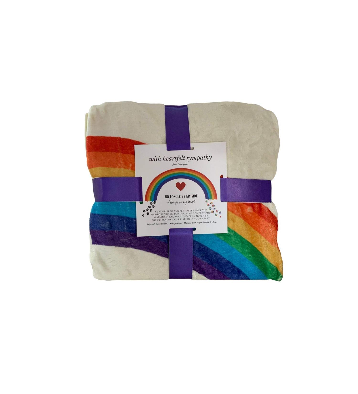 Catrageous Pet Memorial Blanket - Rainbow Bridge Bereavement Gift for Dog or Cat Loss - Buy Online on GoSupps.com