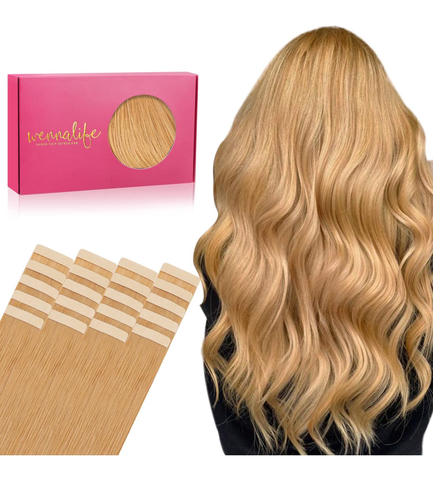 Buy If Salife Tape Extensions - 20PCs Real Hair 40g 30cm Strawberries Blonde Remy Invisible Skin Weft Tape In - Premium Quality - Buy Online on GoSupps.com