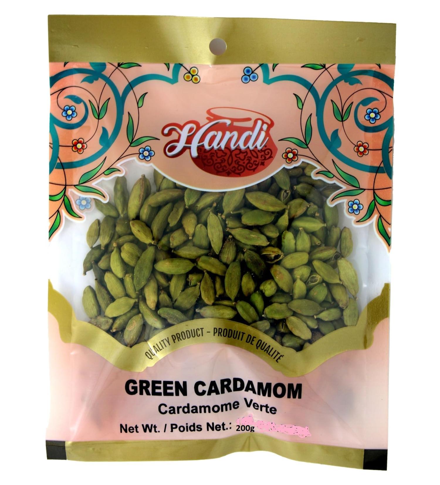 Green Cardamom Pods Whole Elaichi 200g Natural Spice 9mm Size Seed - Buy Online on GoSupps.com