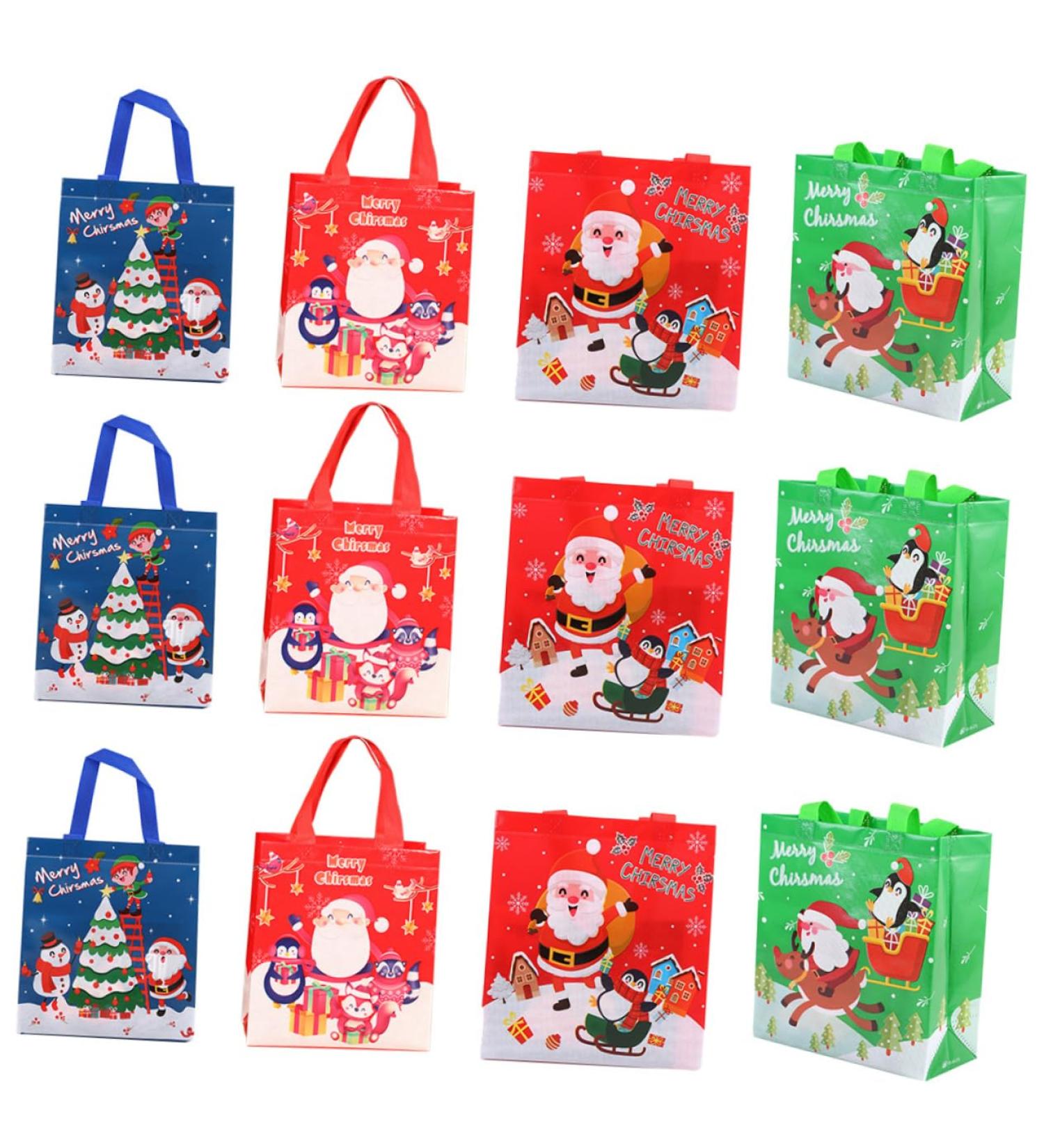 Alipis 12pcs Christmas Bag Bags Medium Size Candy Bag Christmas Candy Pouch Non-woven Bags - Buy Online on GoSupps.com