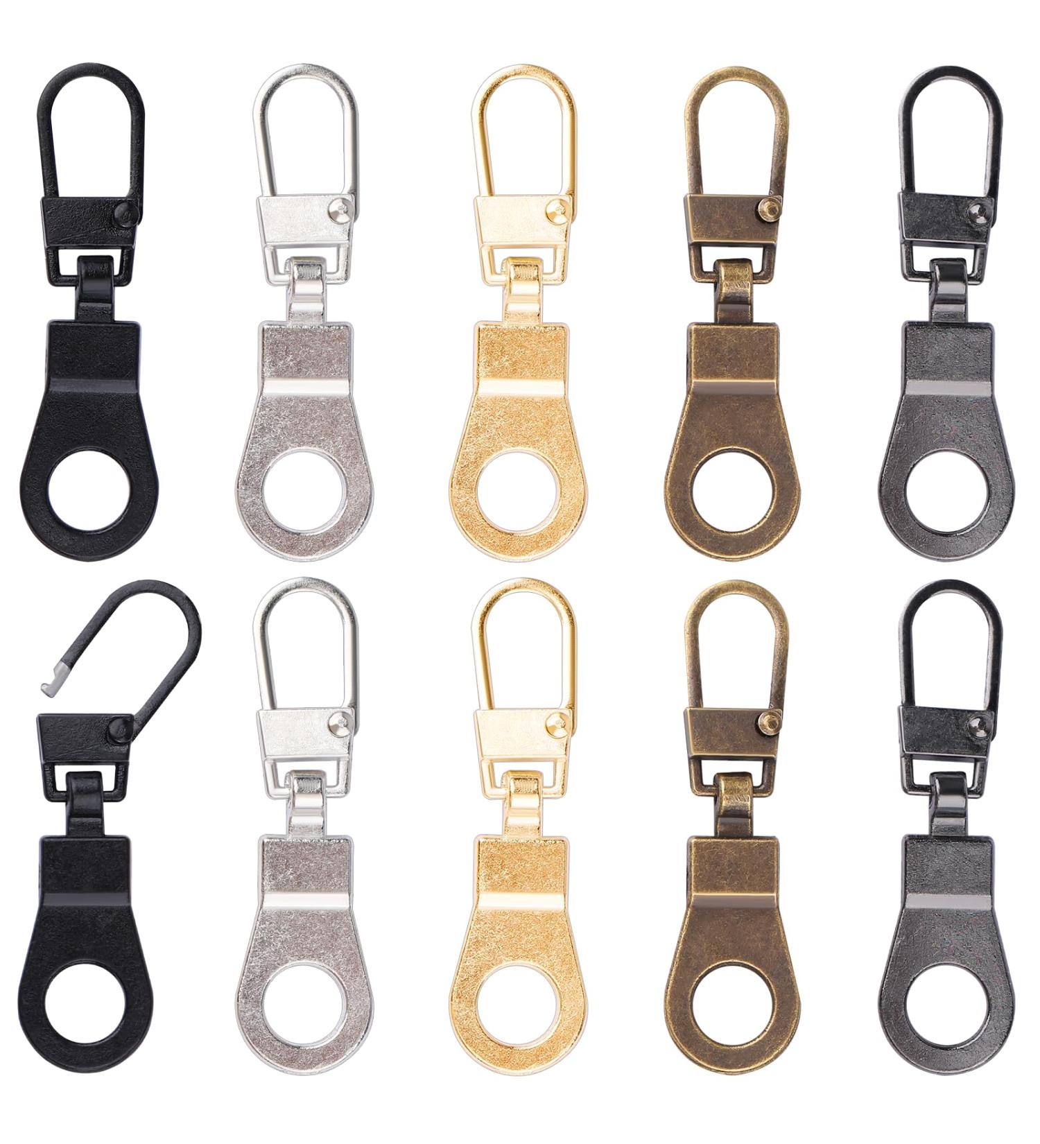 10-Piece Removable Zipper Tabs & Slider Set for Repairing Zippers on Luggage Jackets & Backpacks - 5 Colors Available - Buy Online on GoSupps.com