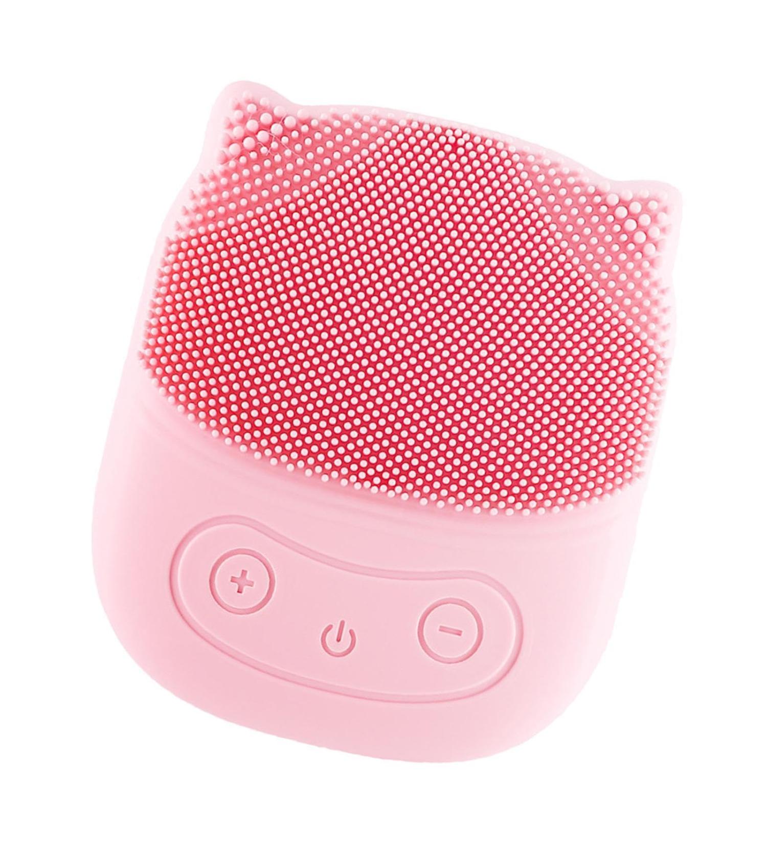 Silicone Face Scrubber | Penguin Shape Vibrating Face Brush | Waterproof Skin Care Face Brushes Electric Face Brush for Women and Men Pink - Buy Online on GoSupps.com