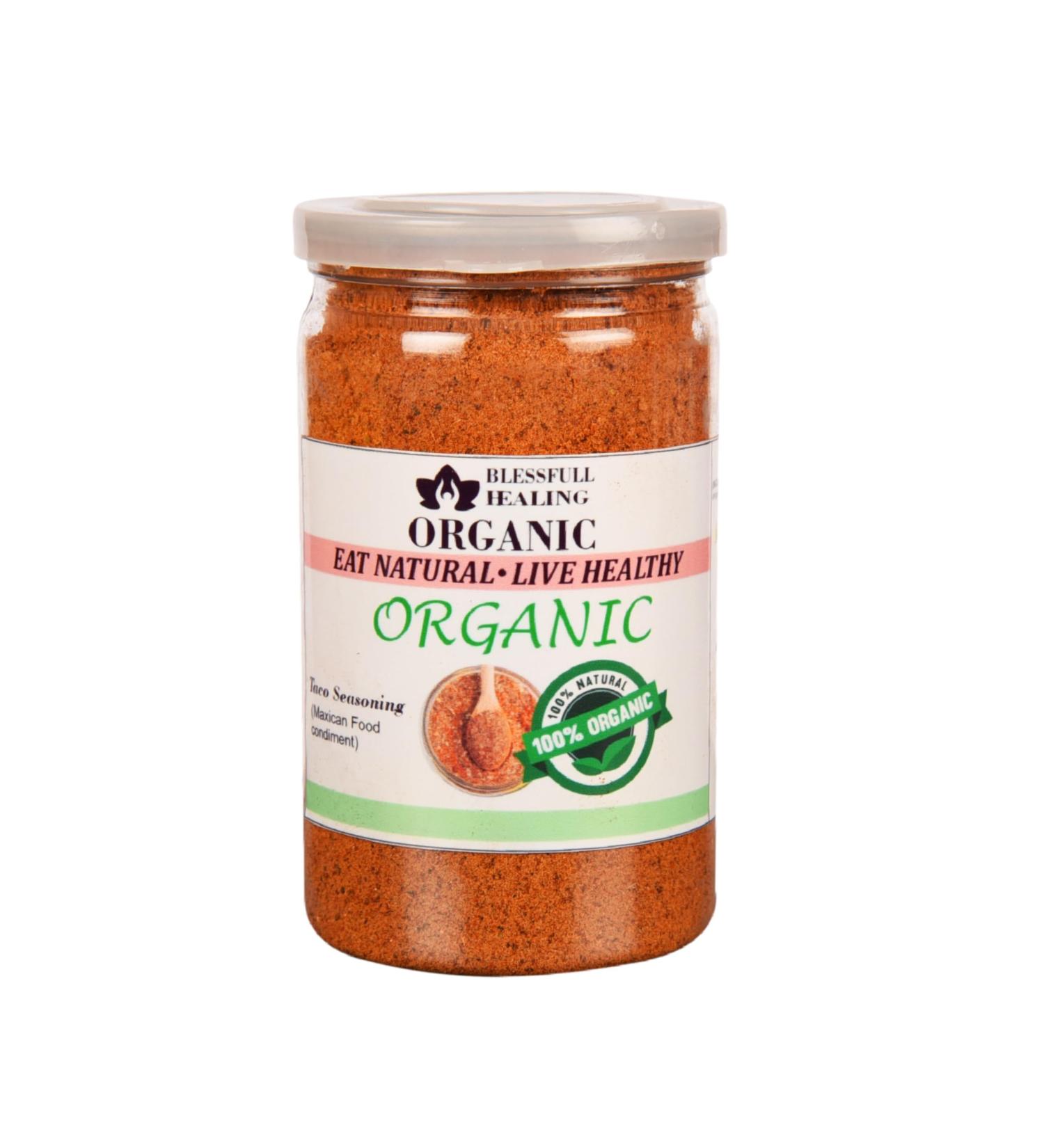 Blessfull Healing Organic Taco Seasoning (Maxican Food Condiment) 100 Gram (Packing May Vary) 100 Gram 3.35 oz