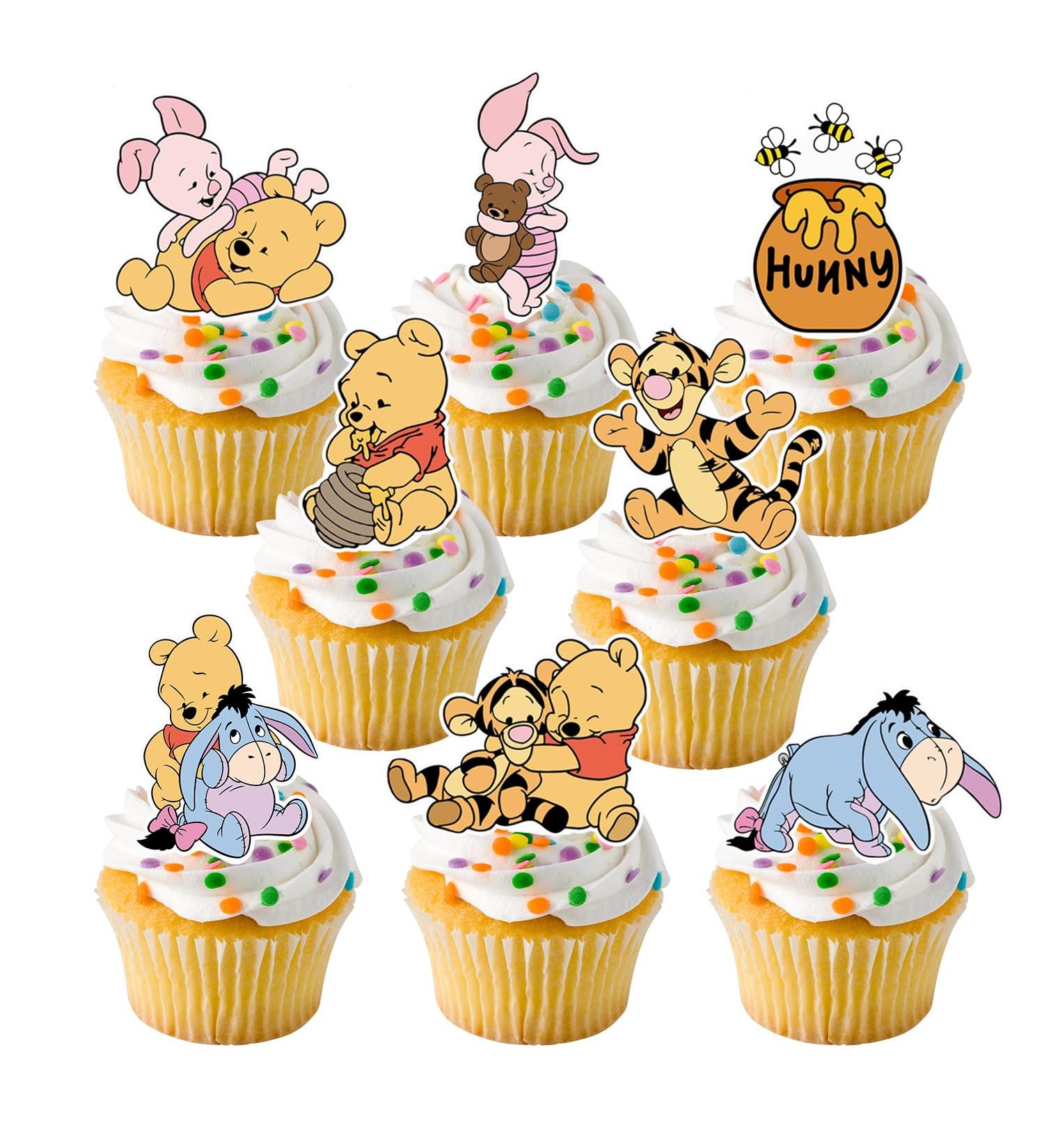48CS Winnie Cupcake Toppers For Birthday Party Cupcake Decorations Baby Shower Decorations - Buy Online on GoSupps.com