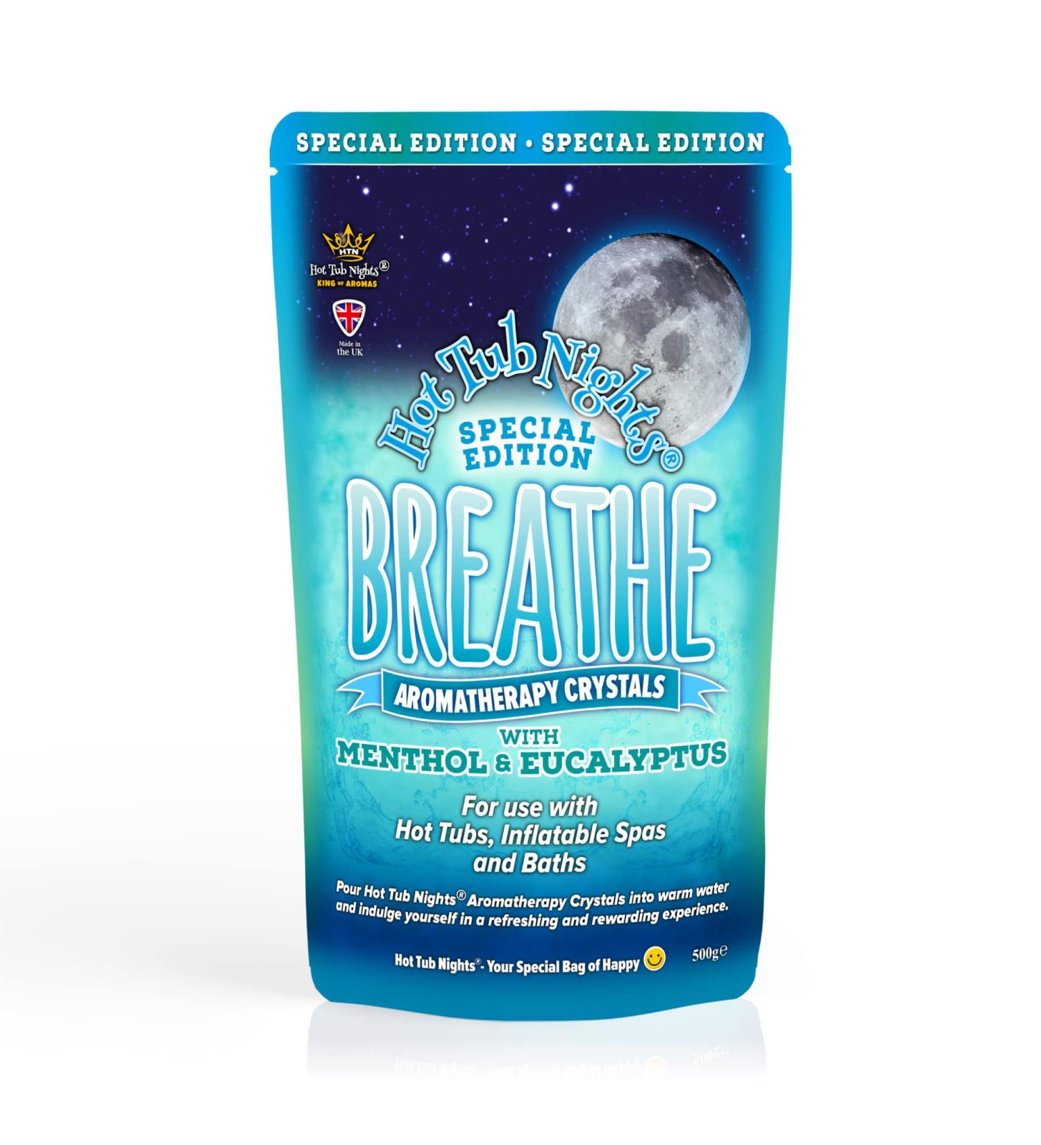 Hot Tub Nights Special Edition (Breathe) with Menthol & Eucalyptus Aromatherapy Crystals Vegan 1x (500g) - Buy Online on GoSupps.com