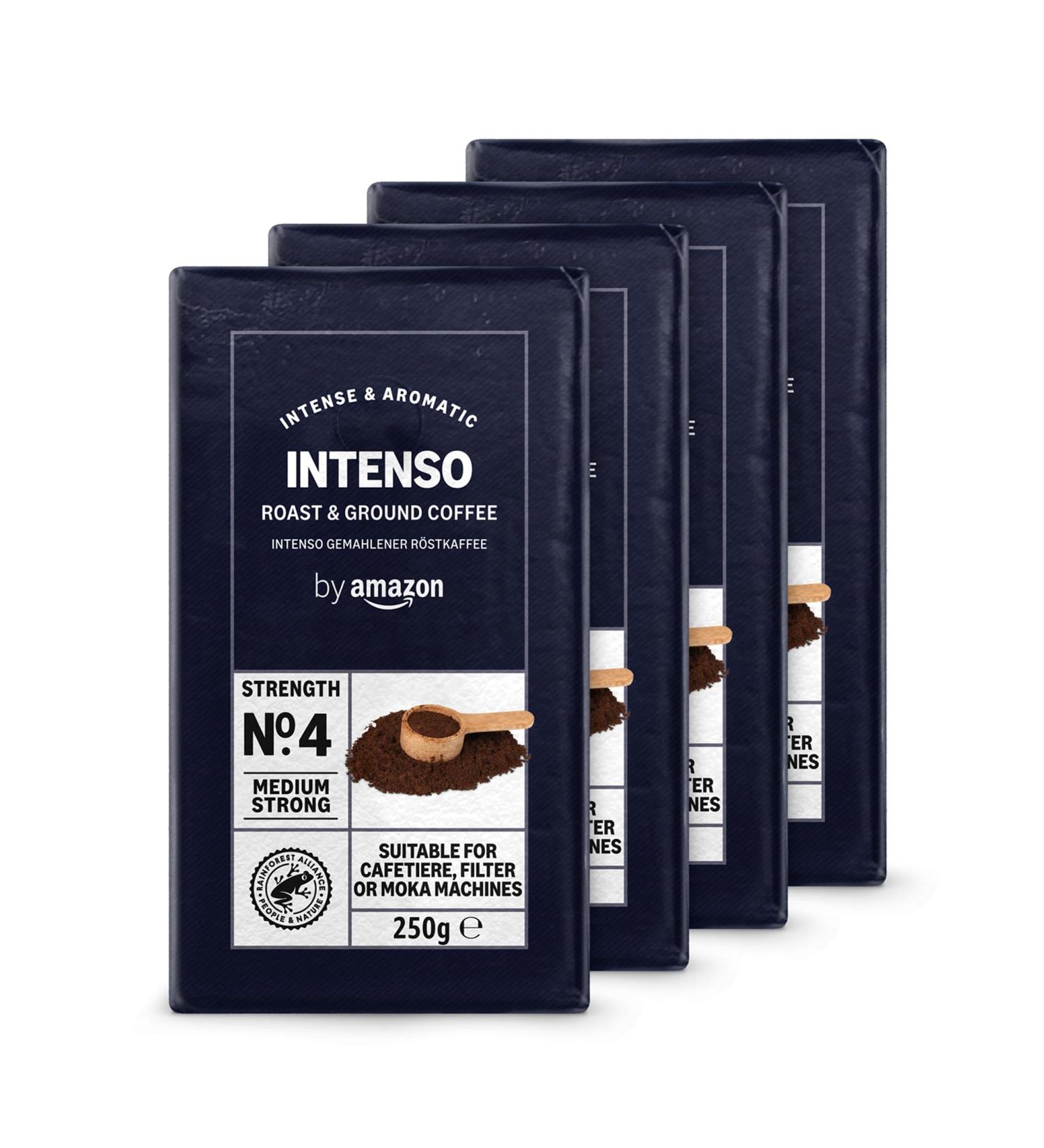 by Amazon Caf Intenso Moulue Torr faction Moyenne 1 kg (4 lot de 250 g) - Certifi Rainforest Alliance Caf Intenso 250 g (Lot de 4) - Buy Online on GoSupps.com