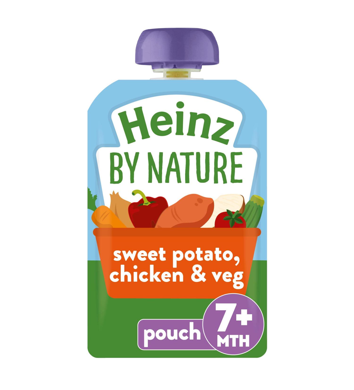 Heinz Sweet Potato Chicken and Veggies Meal Pouch 7 months+ - 5 Pack, 130g Each - Buy Online on GoSupps.com