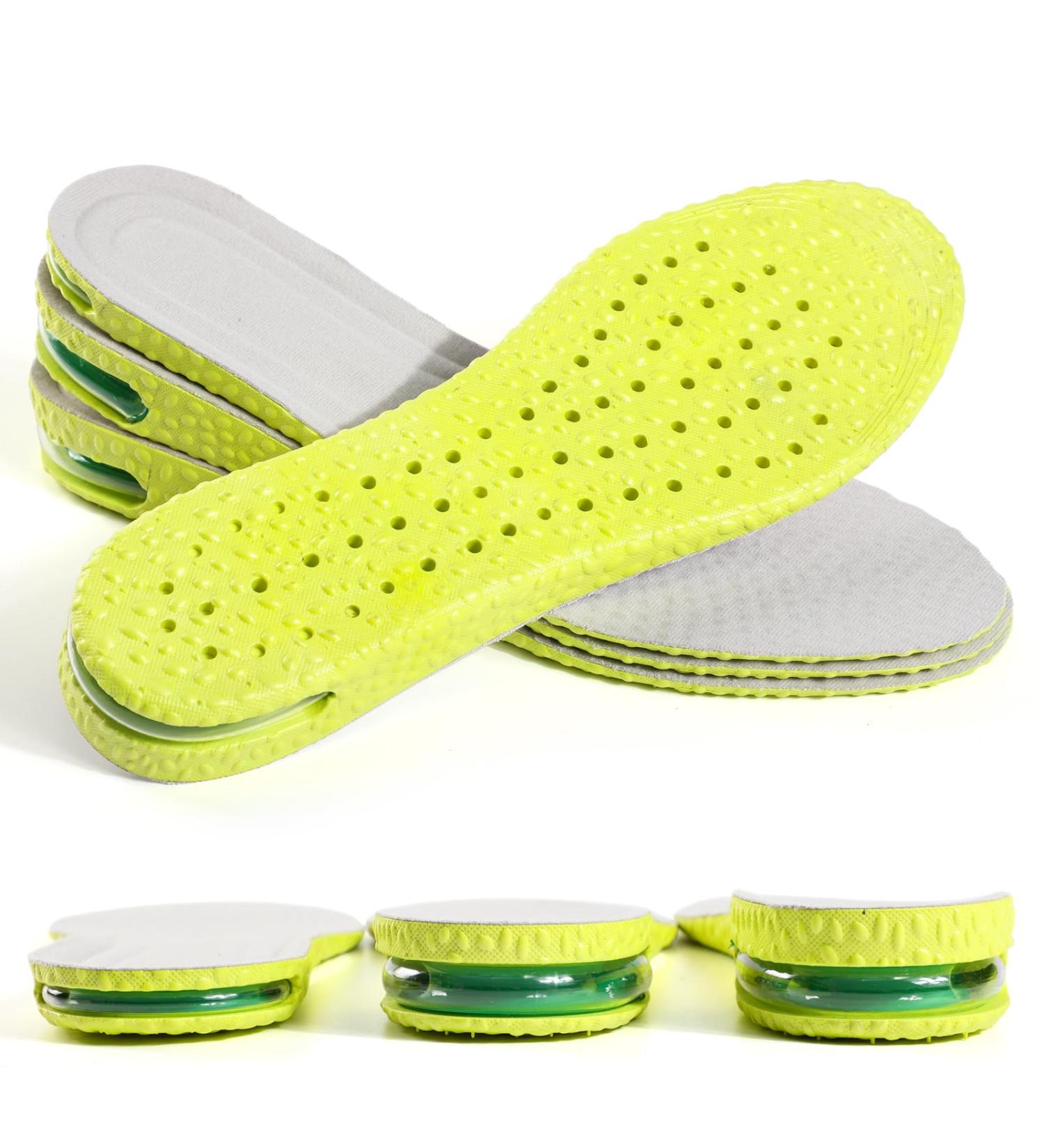 Height Increase Insoles 1.5cm-3cm | Air Cushion Taller Shoes Insoles for Men & Women | Relieve Foot Pain | US Size 8-11.5 - Buy Online on GoSupps.com