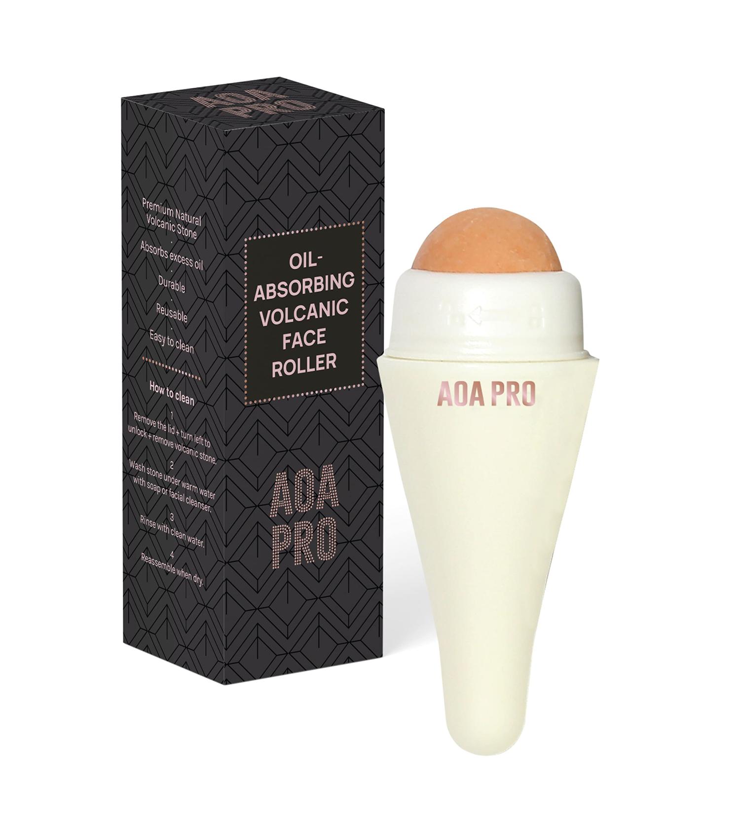 AOA Studio Volcanic Face Roller - Oil-Absorbing Reusable Facial Skincare Tool for Massage (White) | Best Face Massager - Buy Online on GoSupps.com
