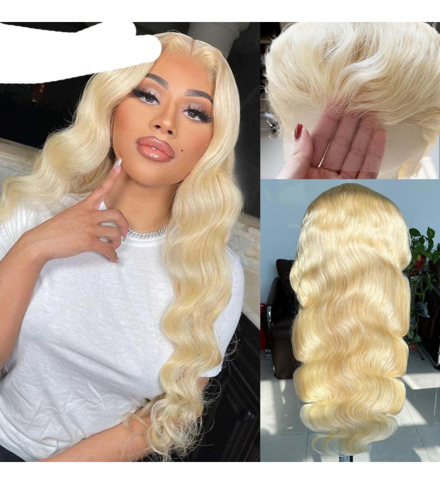 40 Inch 613 Blonde Lace Front Wig - Real Hair Body Shaft HD Lace Frontal Pre-Plucked Transparent 250 Density for Women - #613 18 Inch 13x1 Lace Wig - Buy Online on GoSupps.com