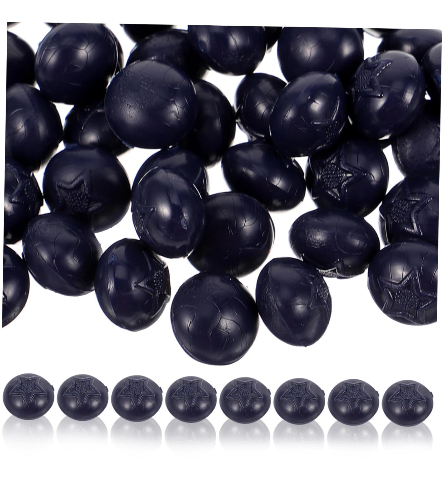 HOMSFOU 250 pcs Simulation blueberry faux blueberries pretend play fruit lifelike fruit faux blueberry decor realistic blueberries fruits simulation fruit crafts resin artificial - Buy Online on GoSupps.com