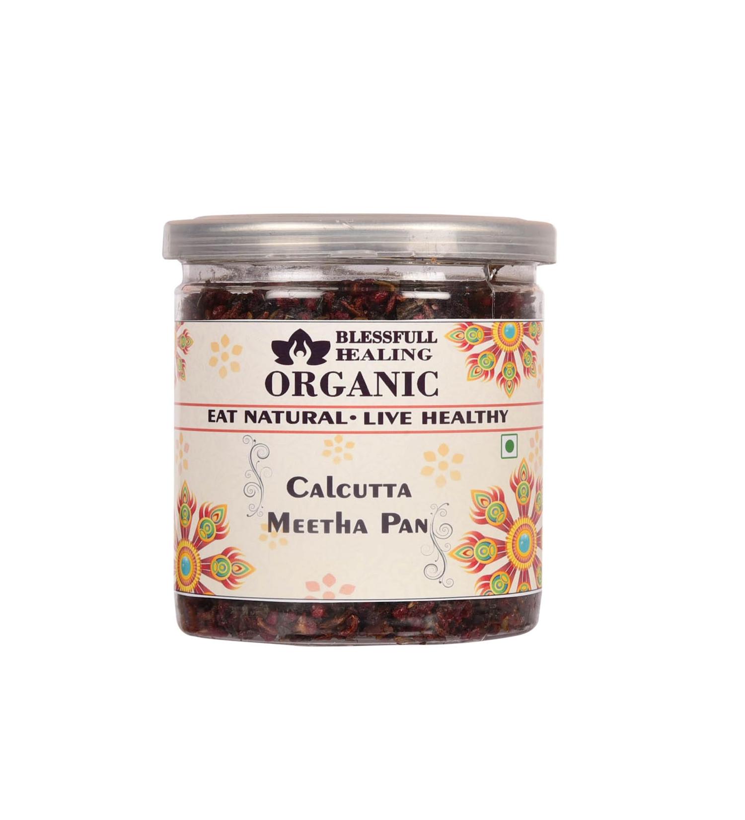 Blessfull Healing Organic Calcutta Meetha Paan 300 Gram Airtight Container (Packing May Vary)