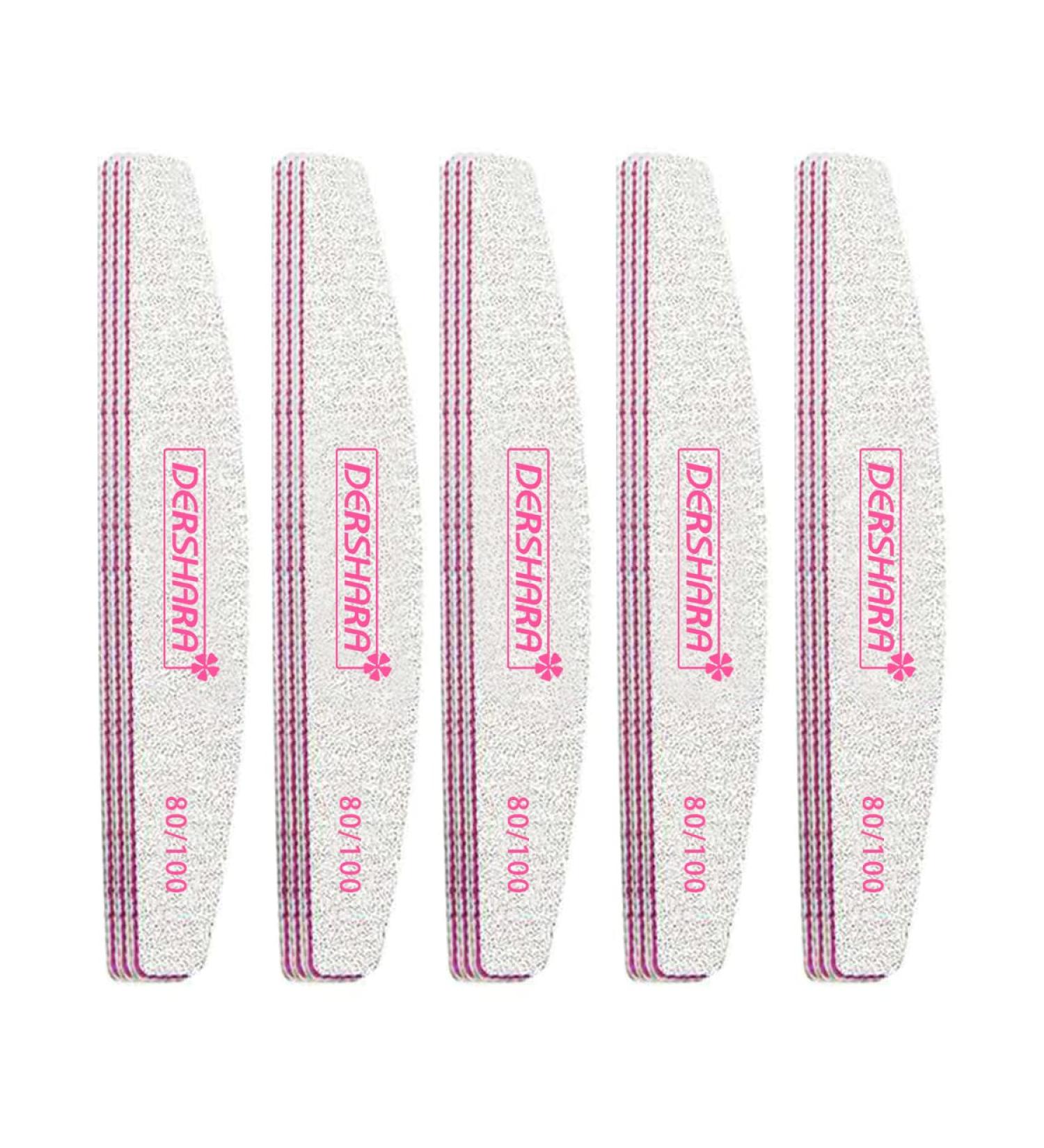 Professional Nail File Double Sided Grit 80/100 - 15 Pcs Manicure Tools for Nail Grooming and Styling, Acrylic Gel Buffer & Polisher - Buy Online on GoSupps.com