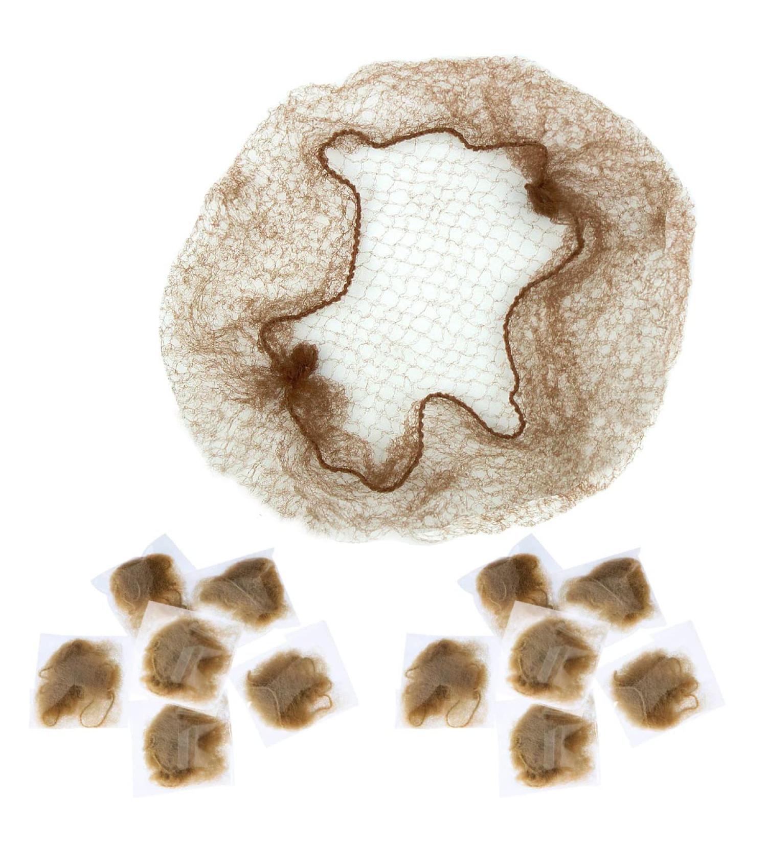 NATUCE 30 Pcs Hair Nets Hair Bun Holder Ballet Elastic Edge Hair Net Cap Holder for Ballet Dance Nurse and so on (Light Brown) - Buy Online on GoSupps.com