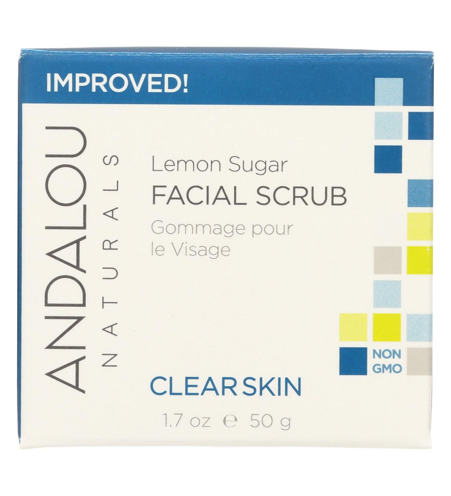 Andalou Naturals Clarifying Facial Scrub Lemon Sugar - 1.7 fl oz
