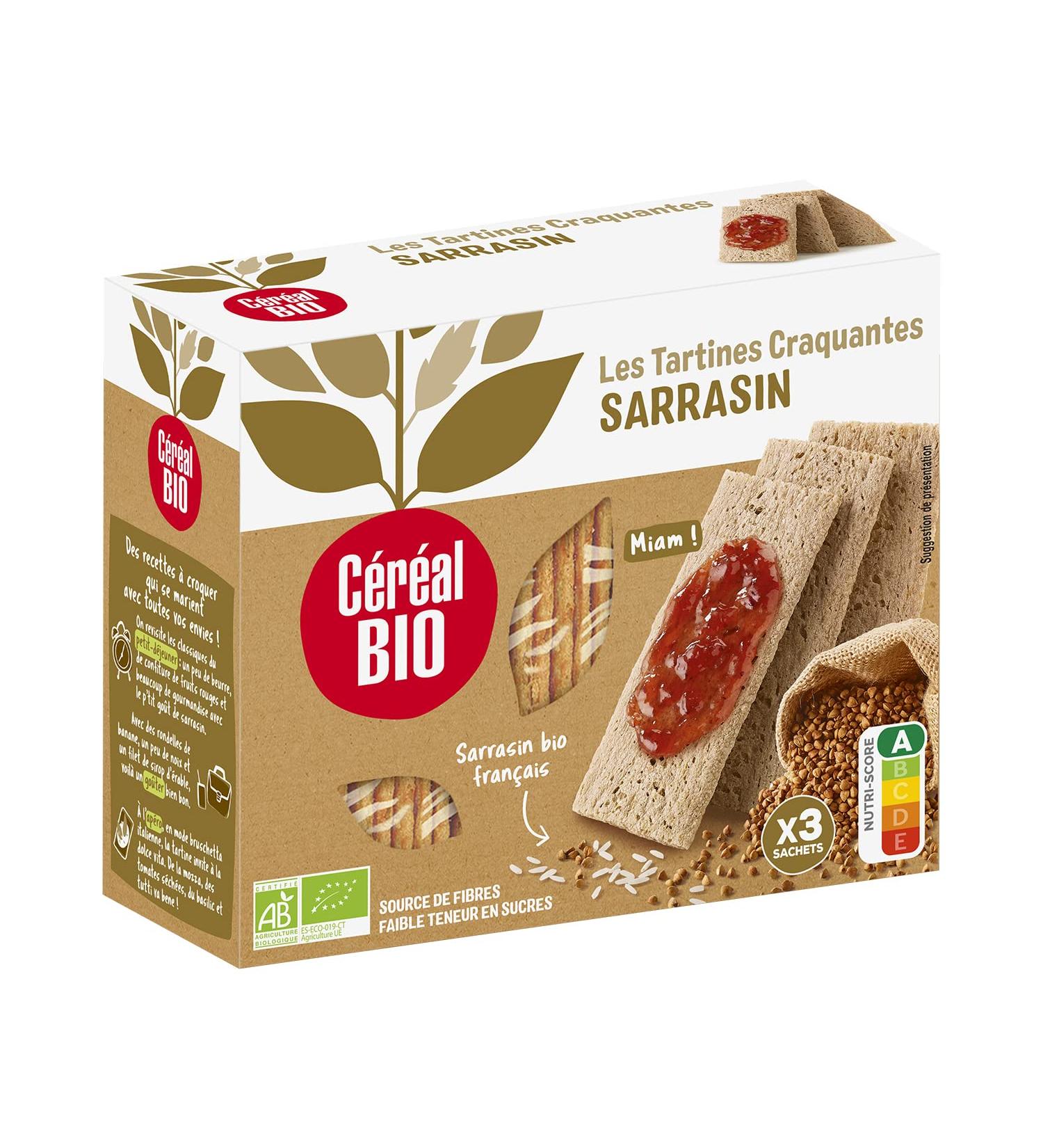 Cereal Organic Buckwheat Crunchy Tartines - Organic and Vegan - Ideal for Breakfast - 145 g - 207390 - Buy Online on GoSupps.com