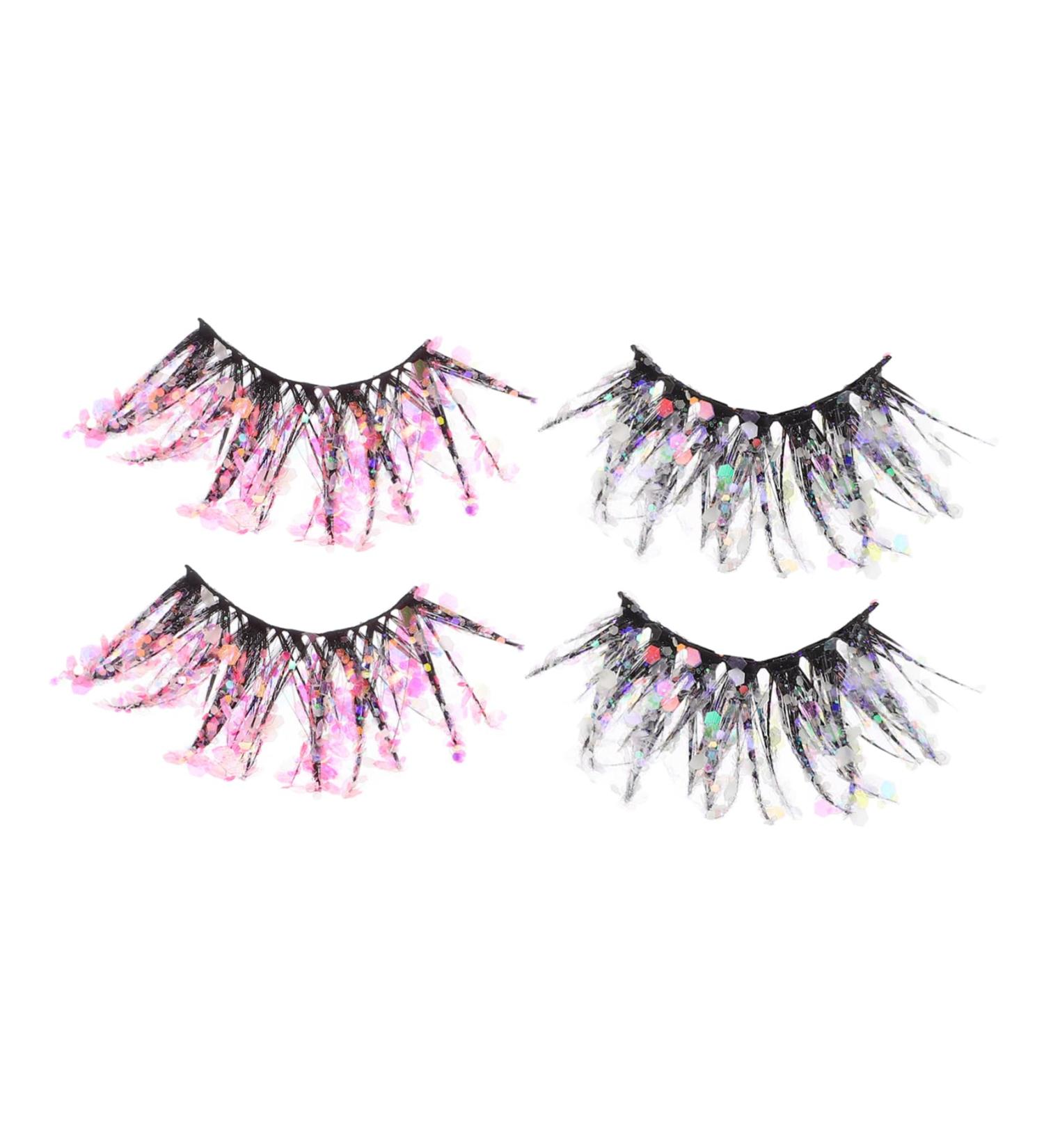 minkissy 2 Pairs Fake Eyelashes Christmas Eyelashes Colored Lash 3d False Lash Cosmetic Fake Lashes Glitter Eyelashes False Makeup Eyelashes Fake Lashes Natural Extend Fiber Miss Fluffy - Buy Online on GoSupps.com
