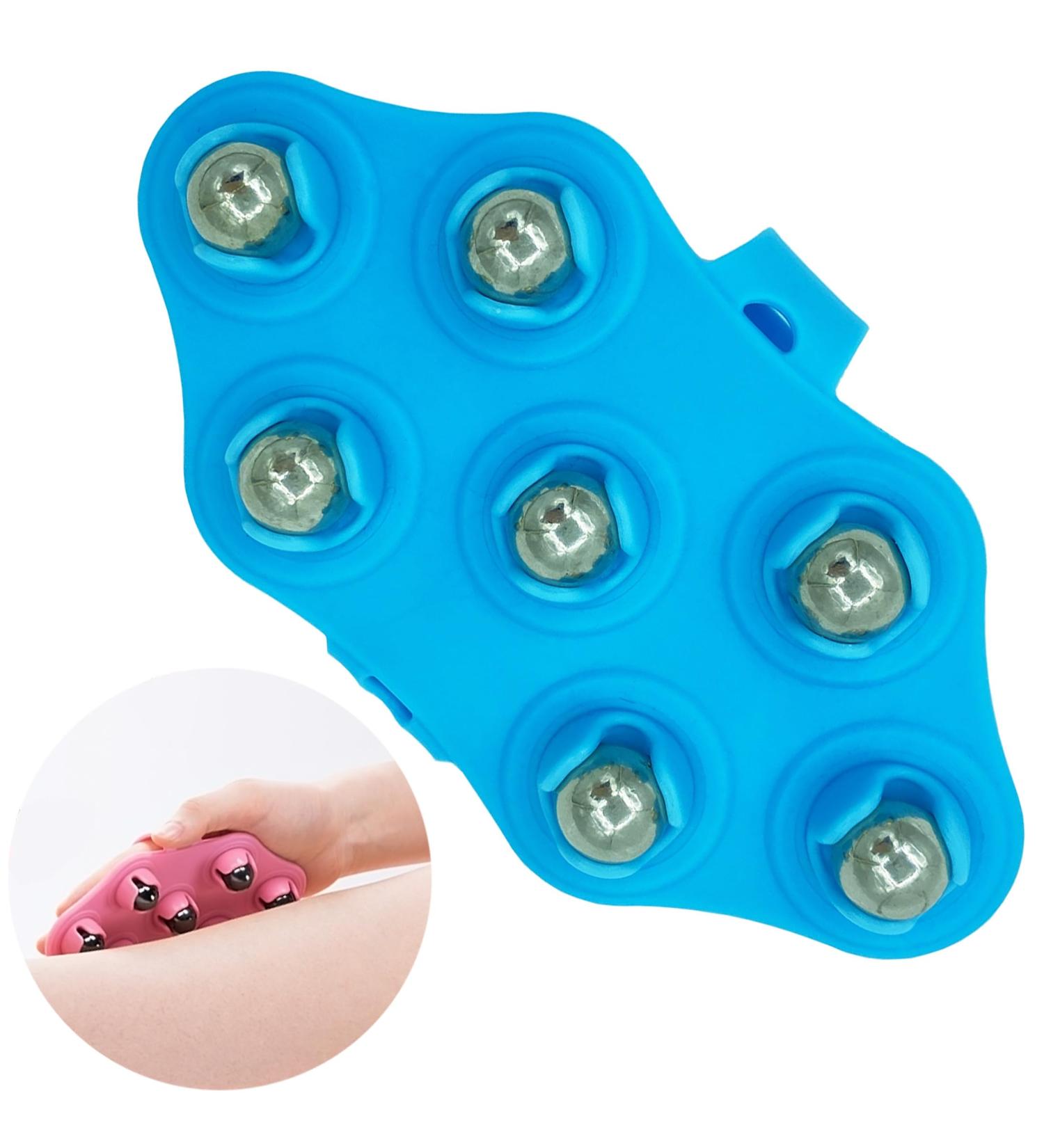 VNTMQP Ball Body Massage Gloves - Portable Palm Massager | Metal Ball Massage Dishes for Ultimate Relaxation - Buy Online on GoSupps.com
