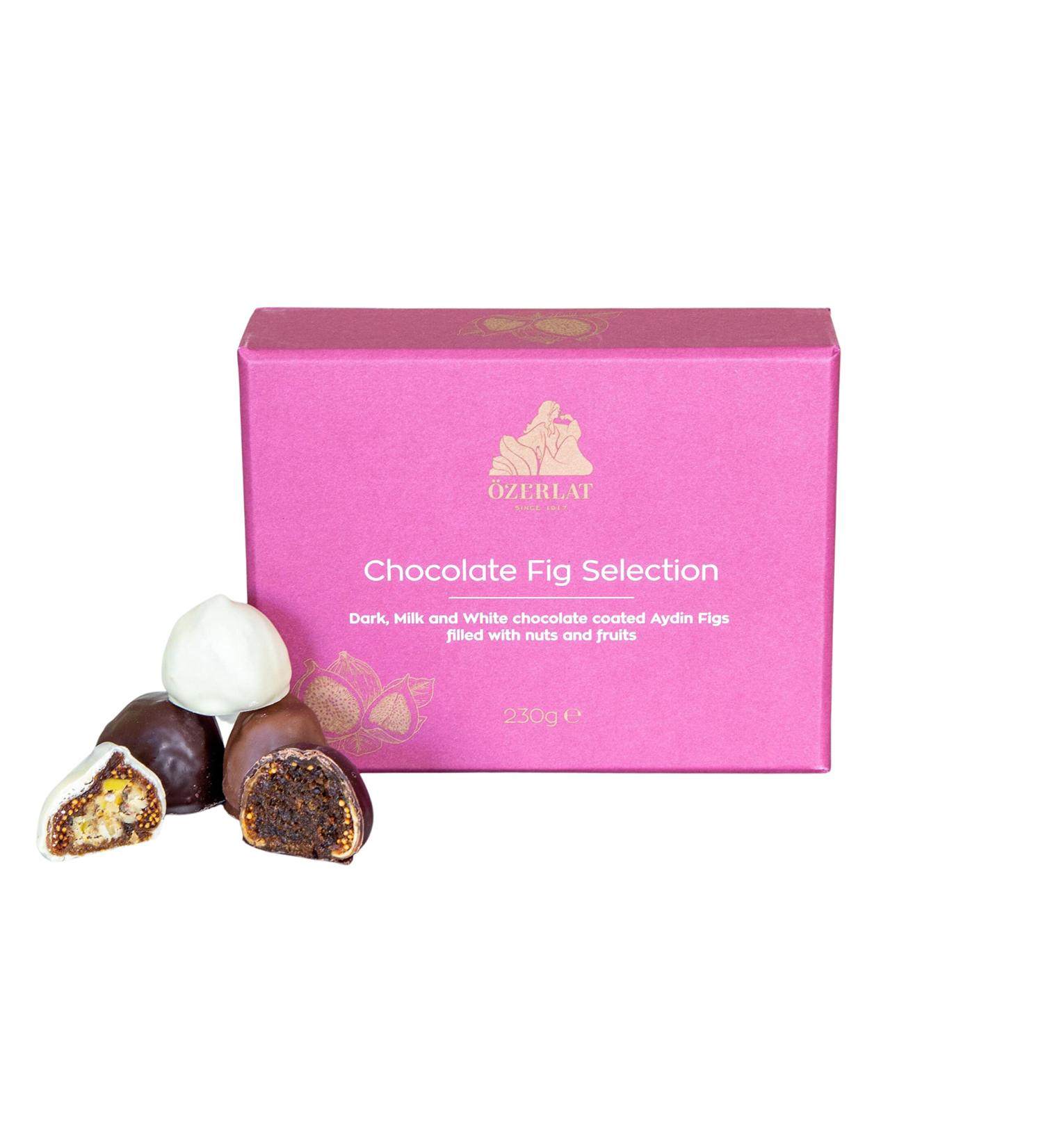 Ozerlat Belgian Chocolate Fig Selection Dark Milk & White Fruit & Nuts 230g - Buy Online on GoSupps.com