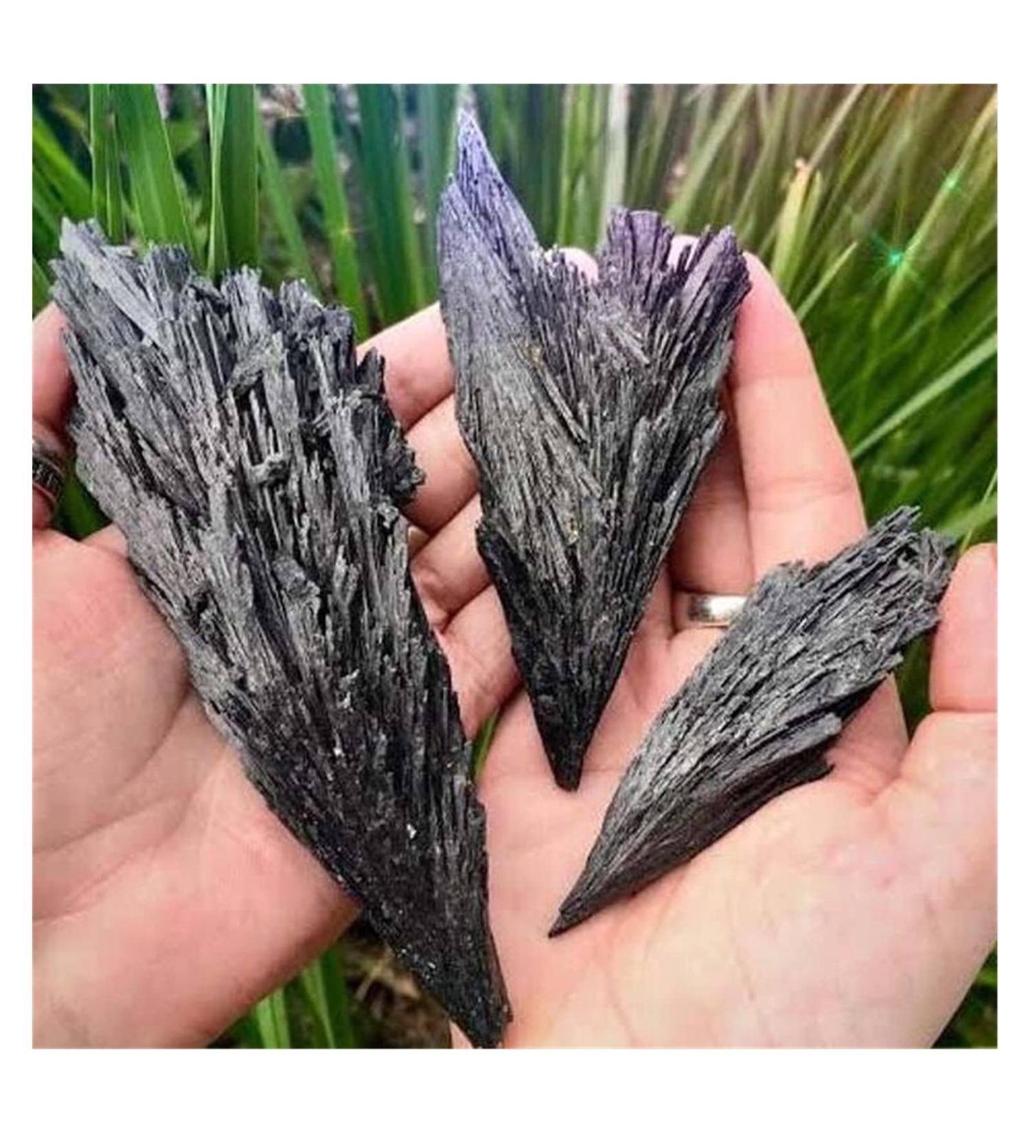 Natural Crystal Rough Natural Raw Black Kyanite Crystals Rough Black Kyanite Mineral (Color : Wholesale 1kg Size : Medium(5-7cm)) - Buy Online on GoSupps.com